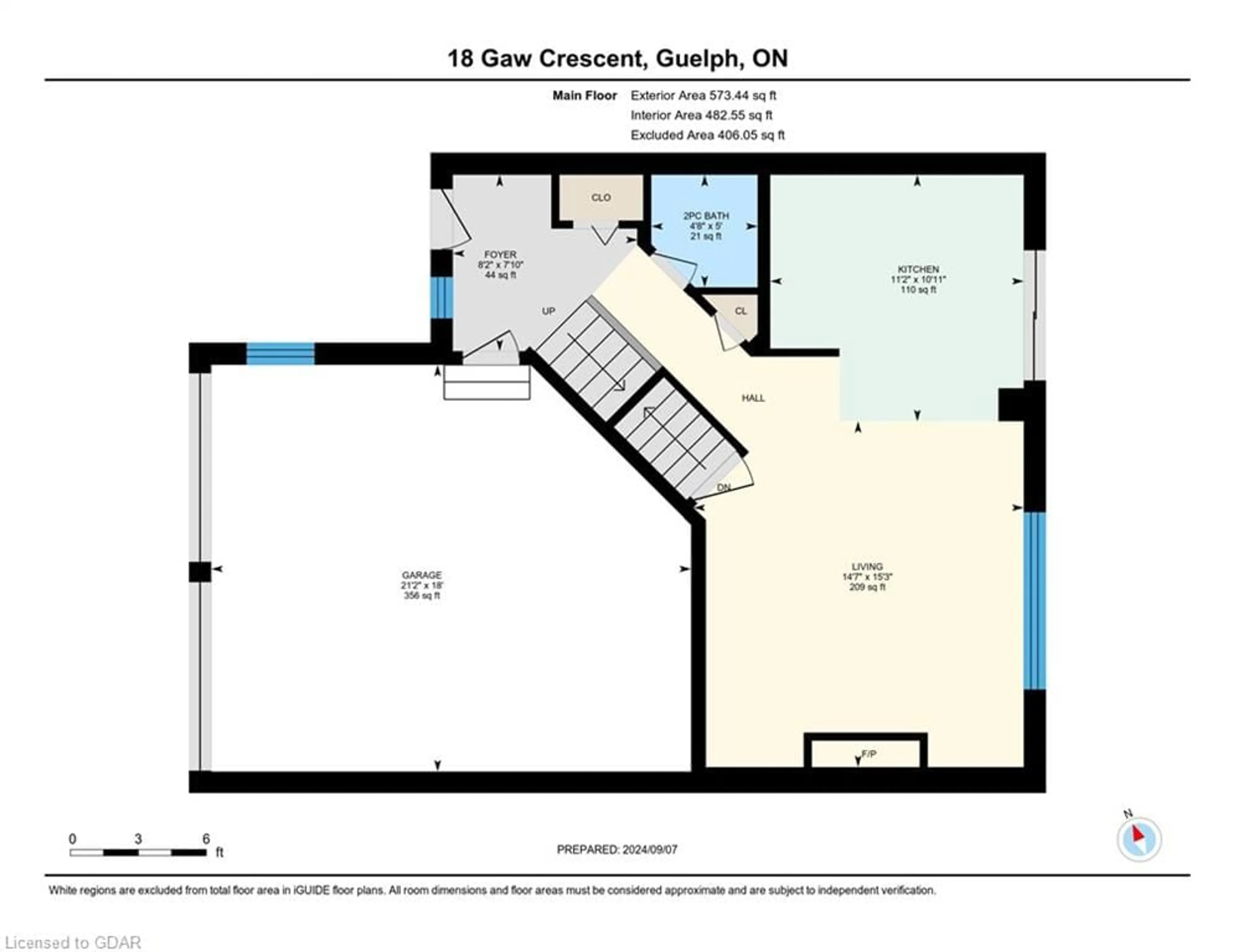 Floor plan for 18 Gaw Cres, Guelph Ontario N1L 1H8