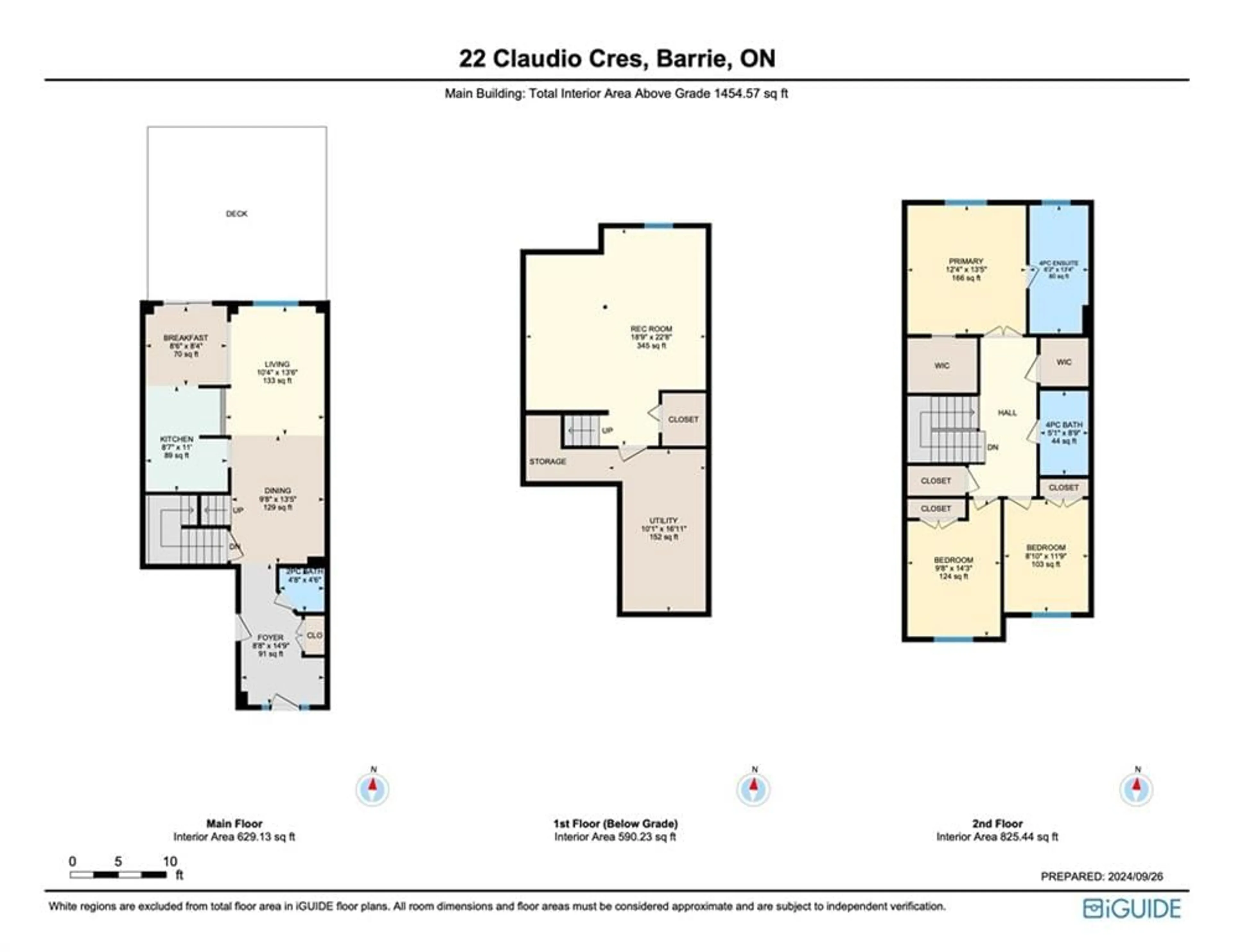 Floor plan for 22 Claudio Cres, Barrie Ontario L4N 6L5