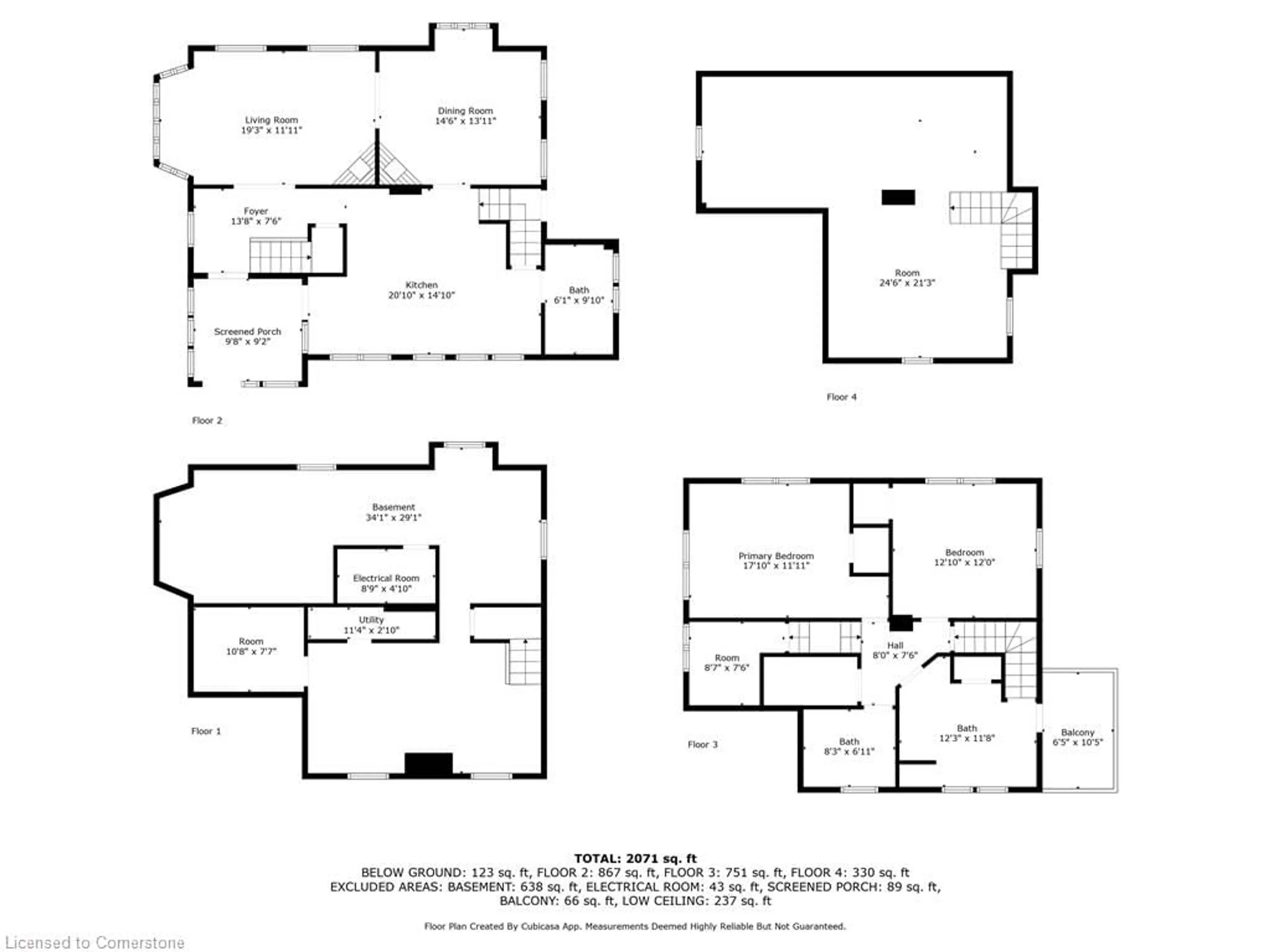 Floor plan for 73 Talbot St, Simcoe Ontario N3Y 3W6