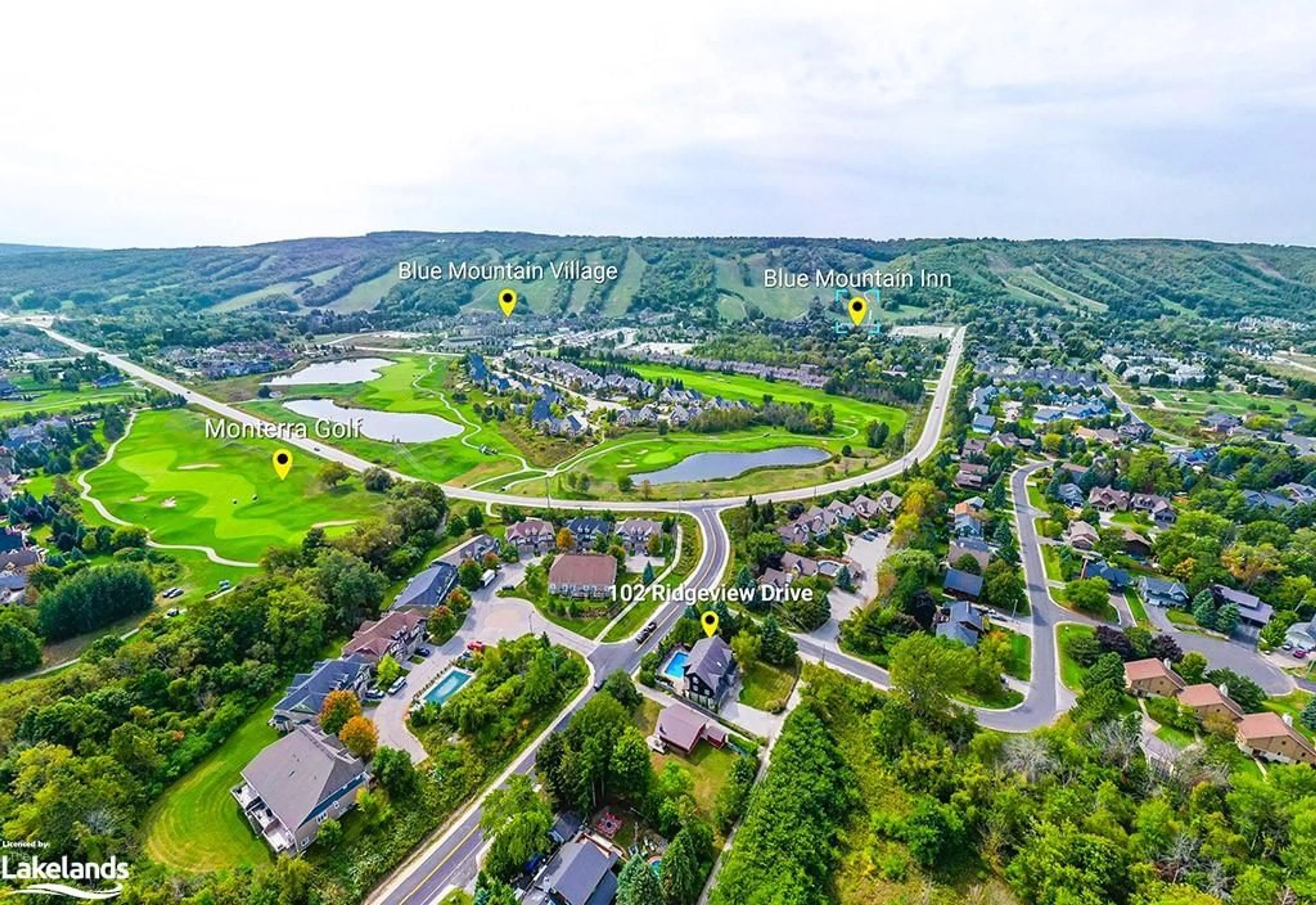 A pic from exterior of the house or condo, the street view for 102 Ridgeview Dr, The Blue Mountains Ontario L9Y 0L4