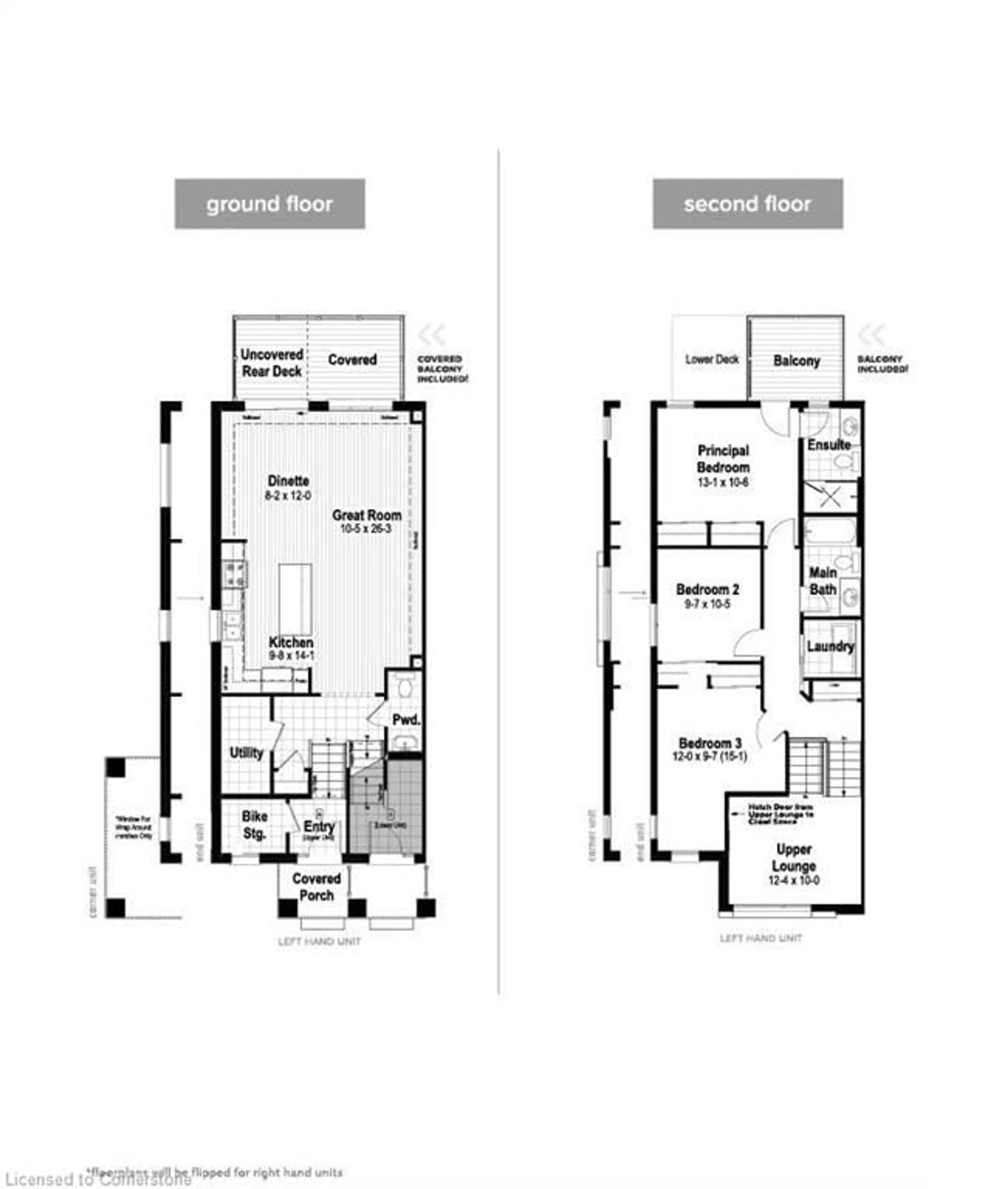 Floor plan for 15 Stauffer Woods Trail #J037, Kitchener Ontario N2P 2P4