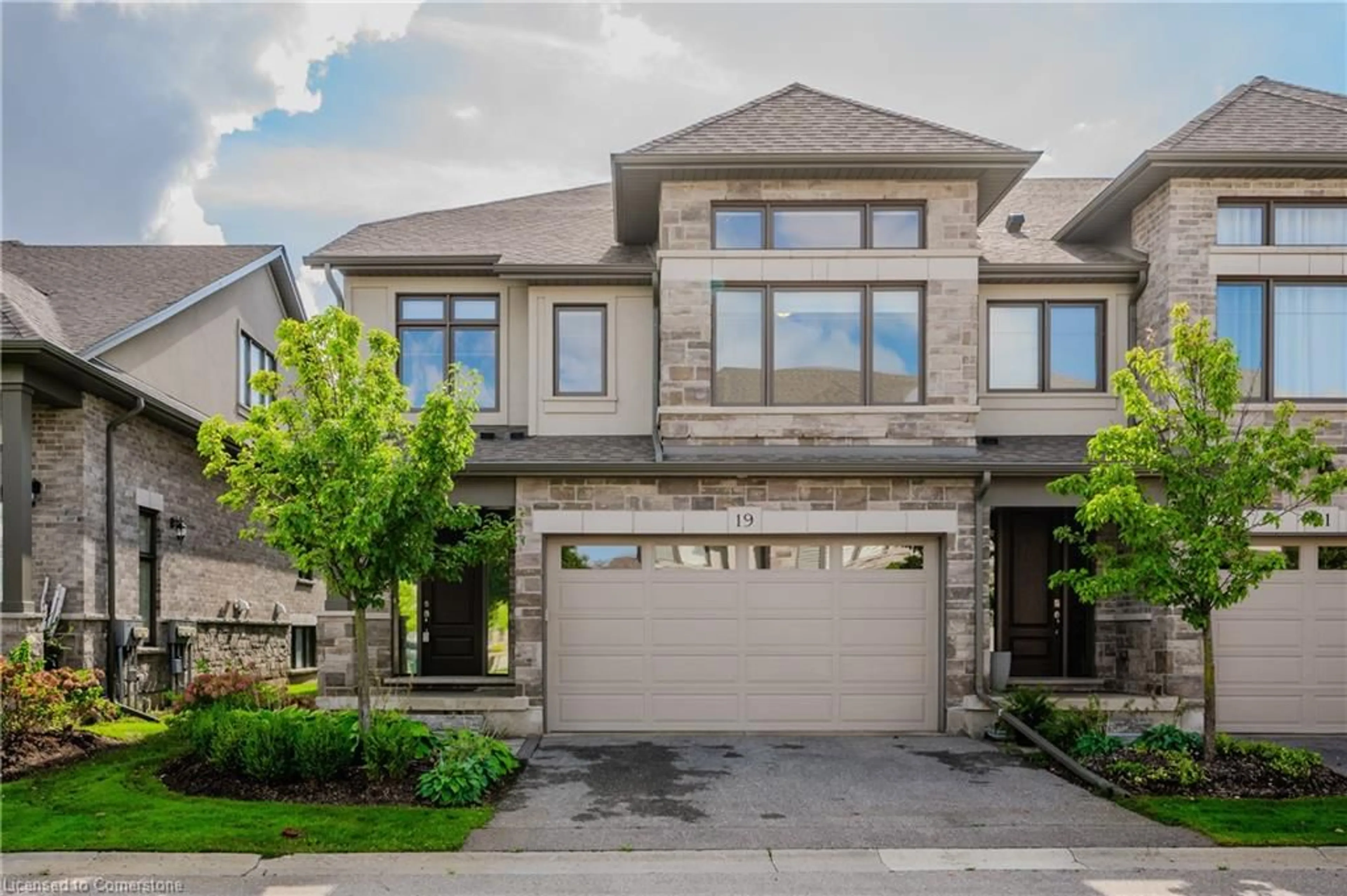 Frontside or backside of a home, the street view for 243 Grey Silo Rd #19, Waterloo Ontario N2K 0B9