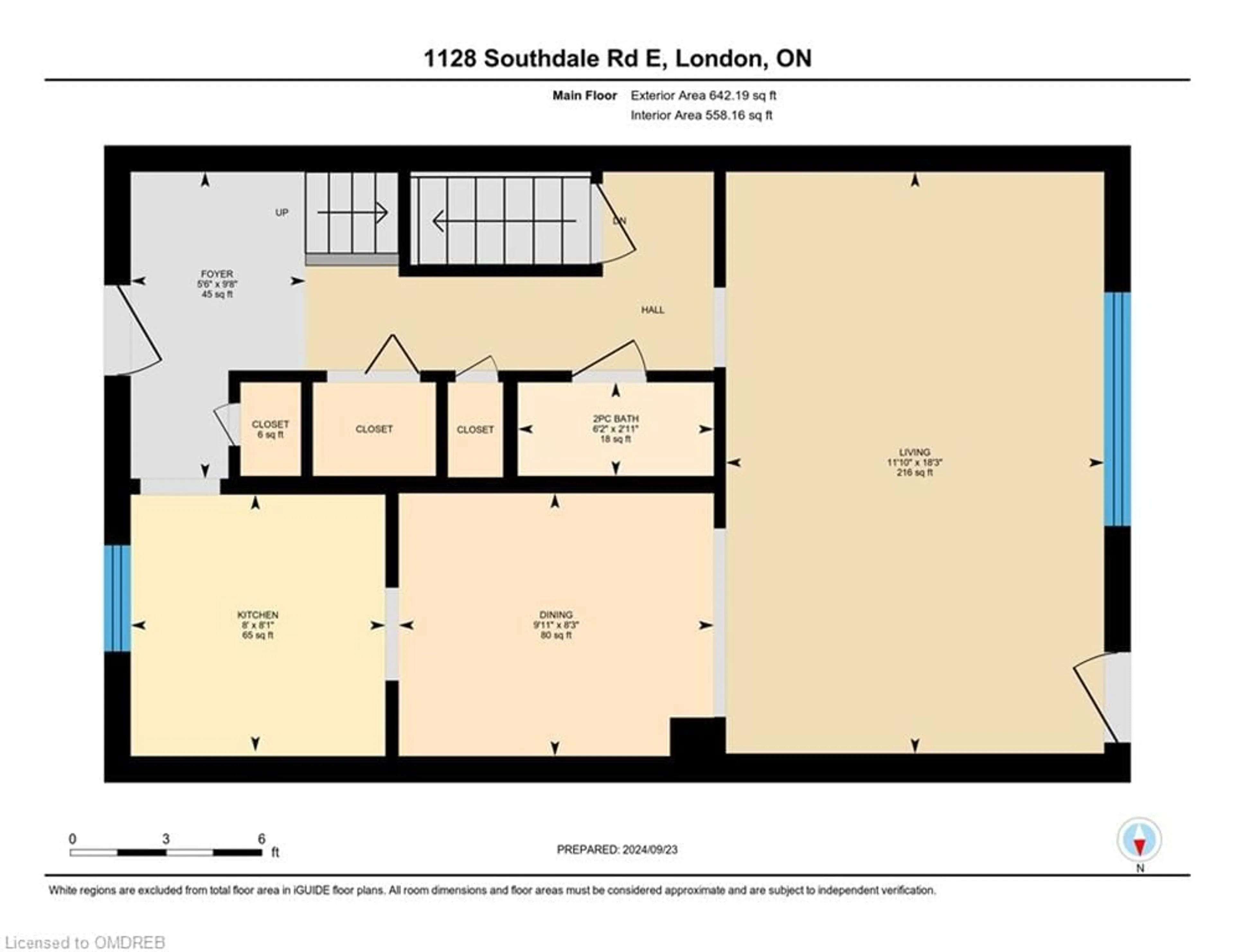 Floor plan for 1128 Southdale Rd, London Ontario N6E 1V7