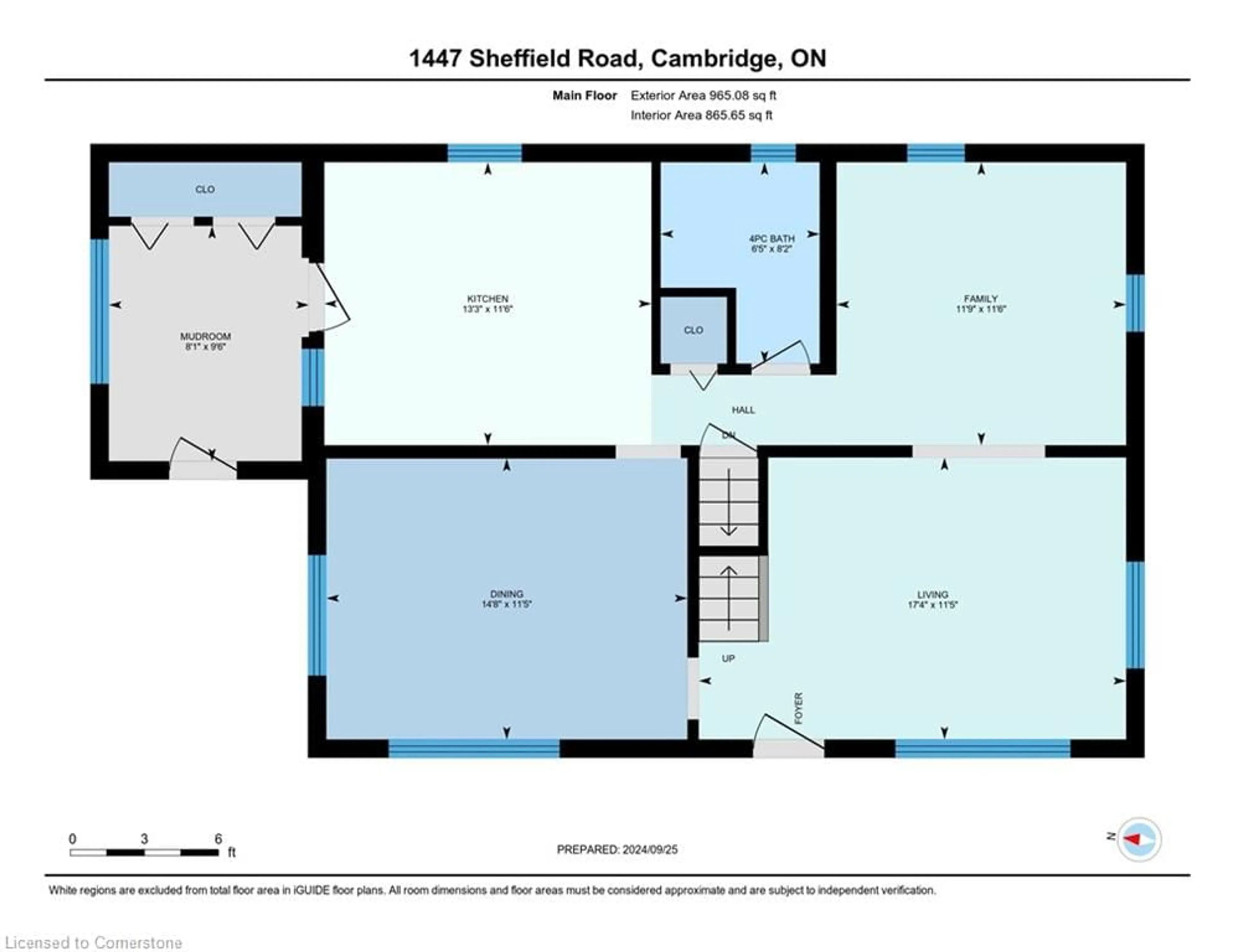 Floor plan for 1447 Sheffield Rd, Cambridge Ontario N1R 5S2