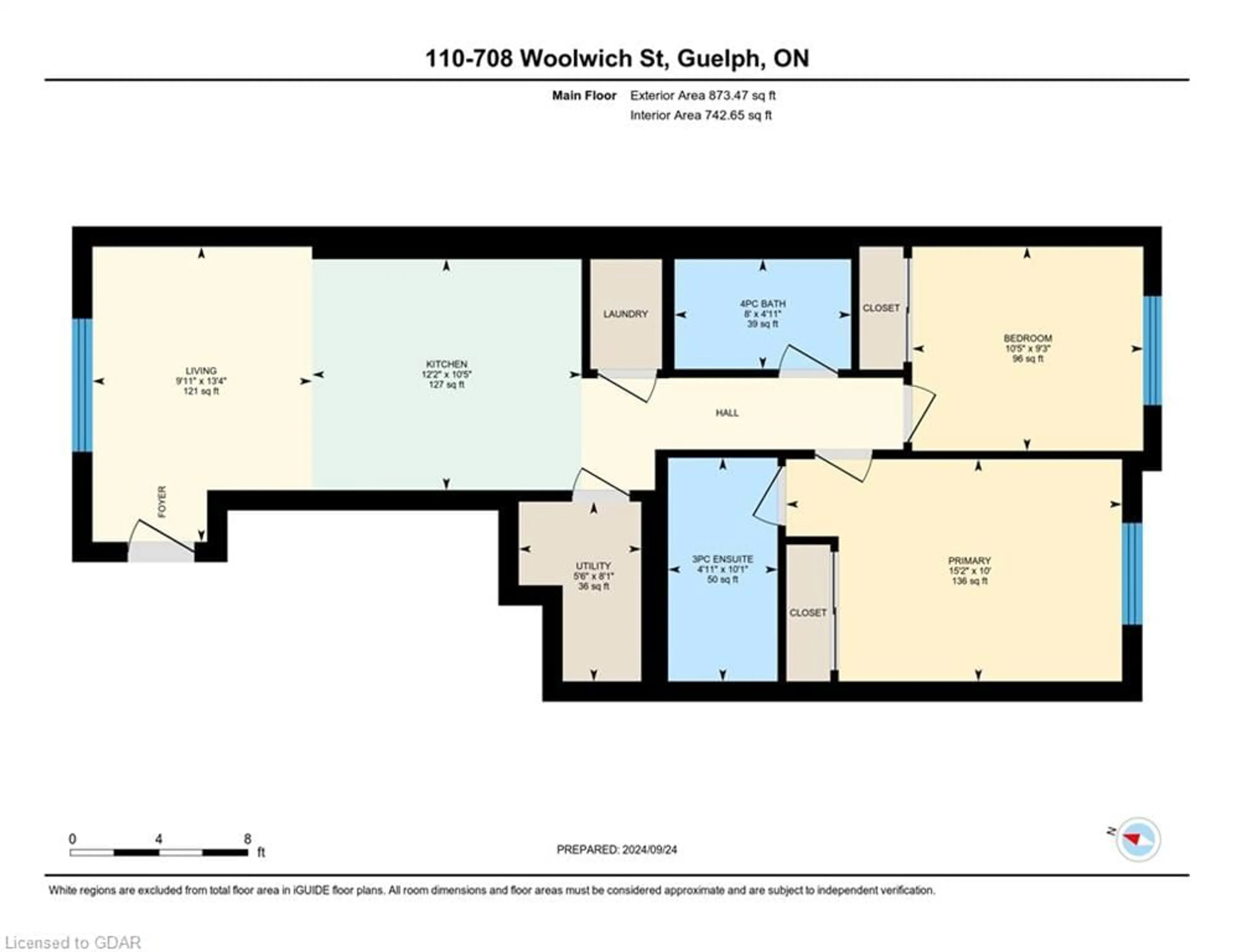 Floor plan for 708 Woolwich St #115, Guelph Ontario N1H 7G6