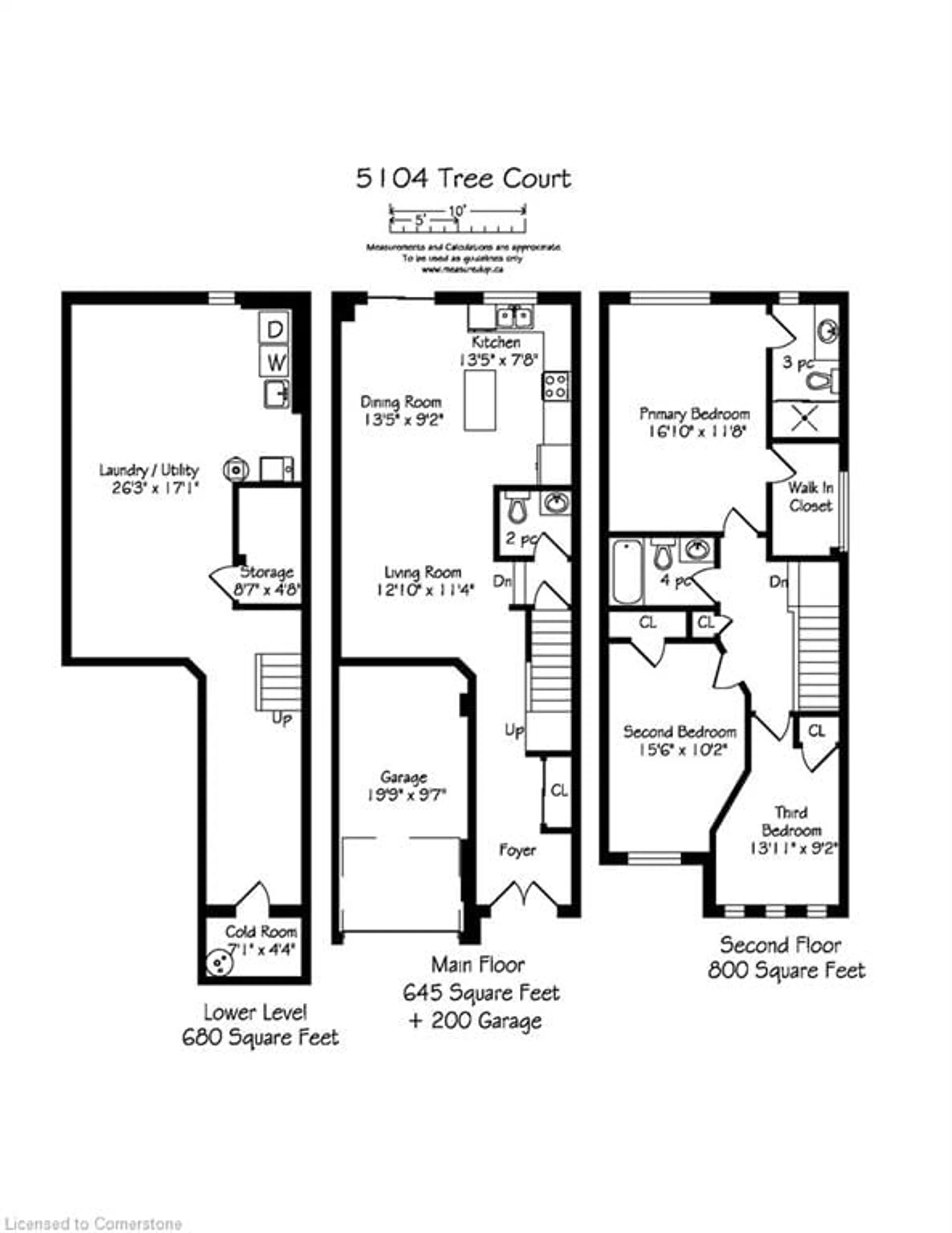 Floor plan for 5104 Tree Crt, Burlington Ontario L7L 6K3