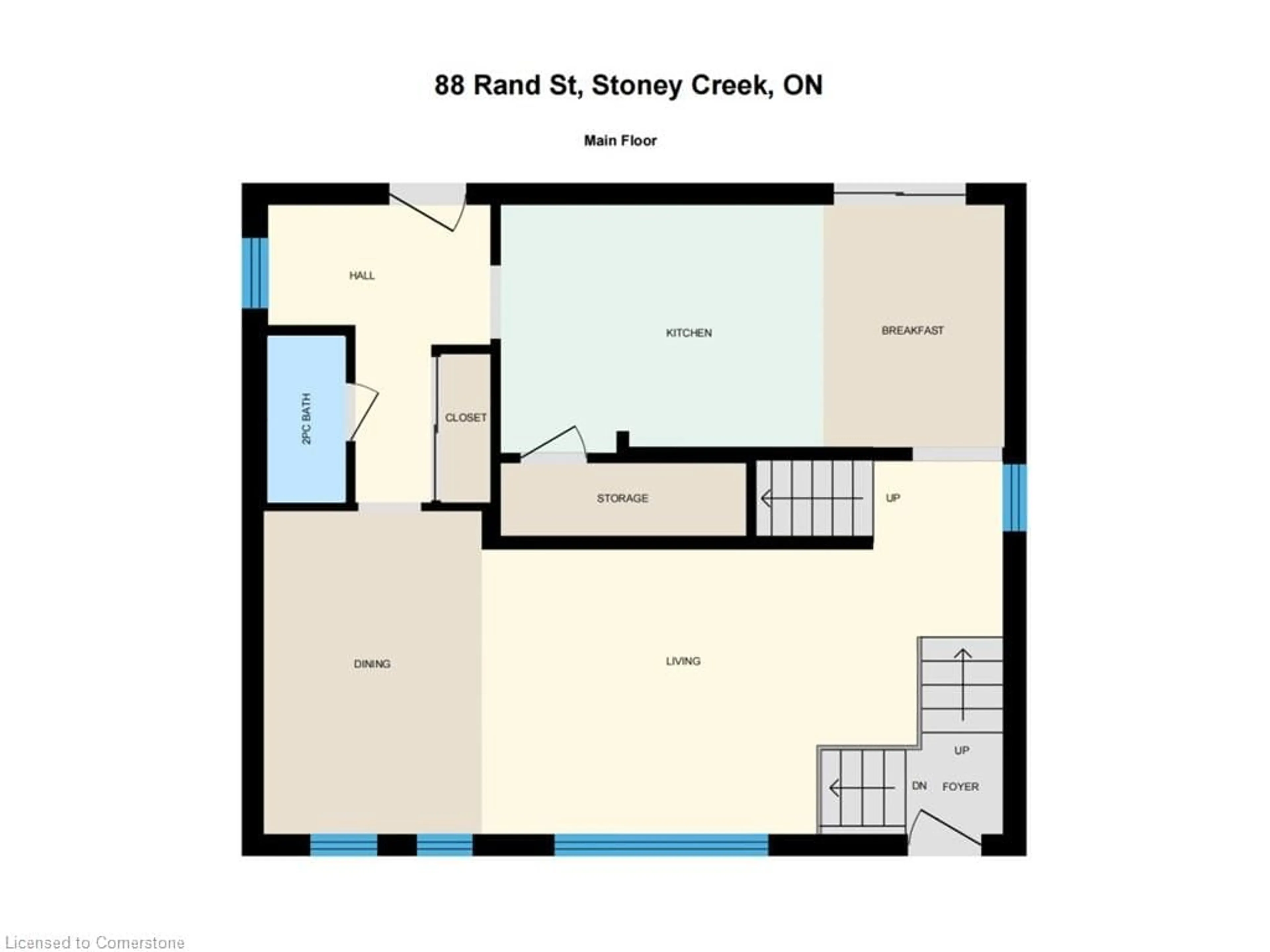 Floor plan for 88 Rand St, Stoney Creek Ontario L8J 1A8