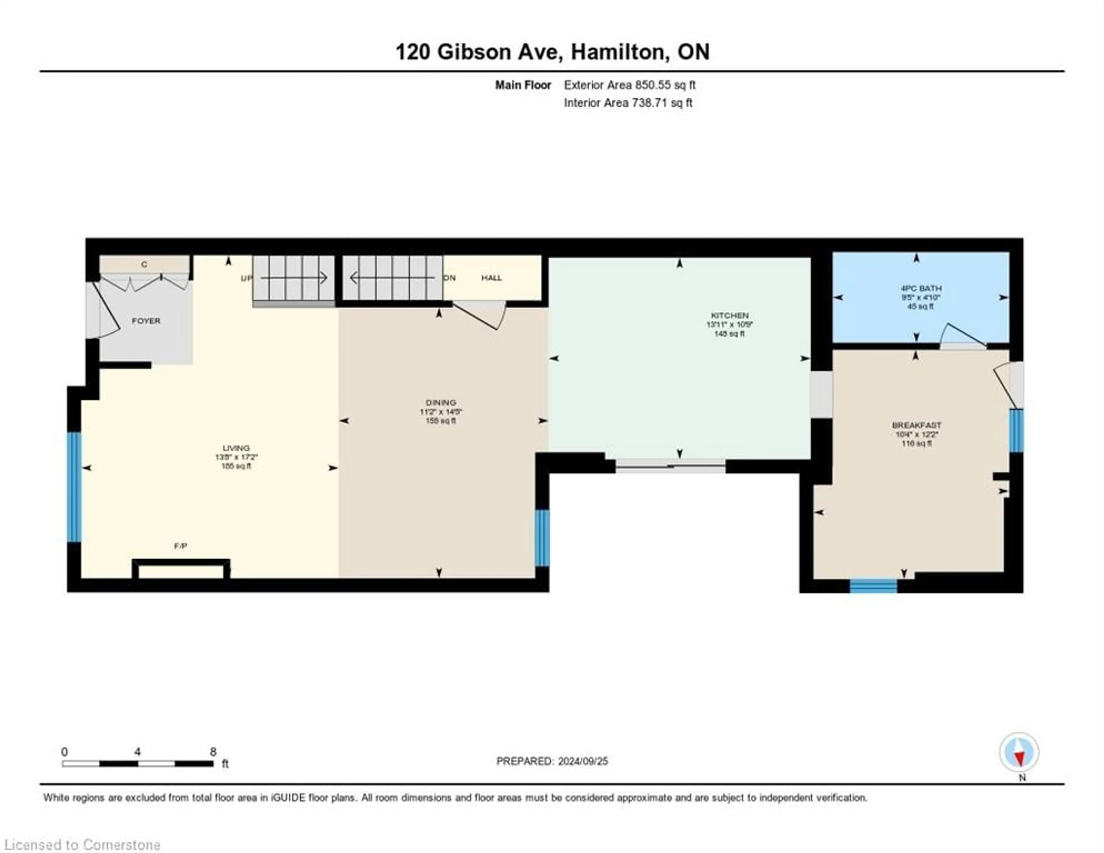 Floor plan for 120 Gibson Ave, Hamilton Ontario L8L 6J8