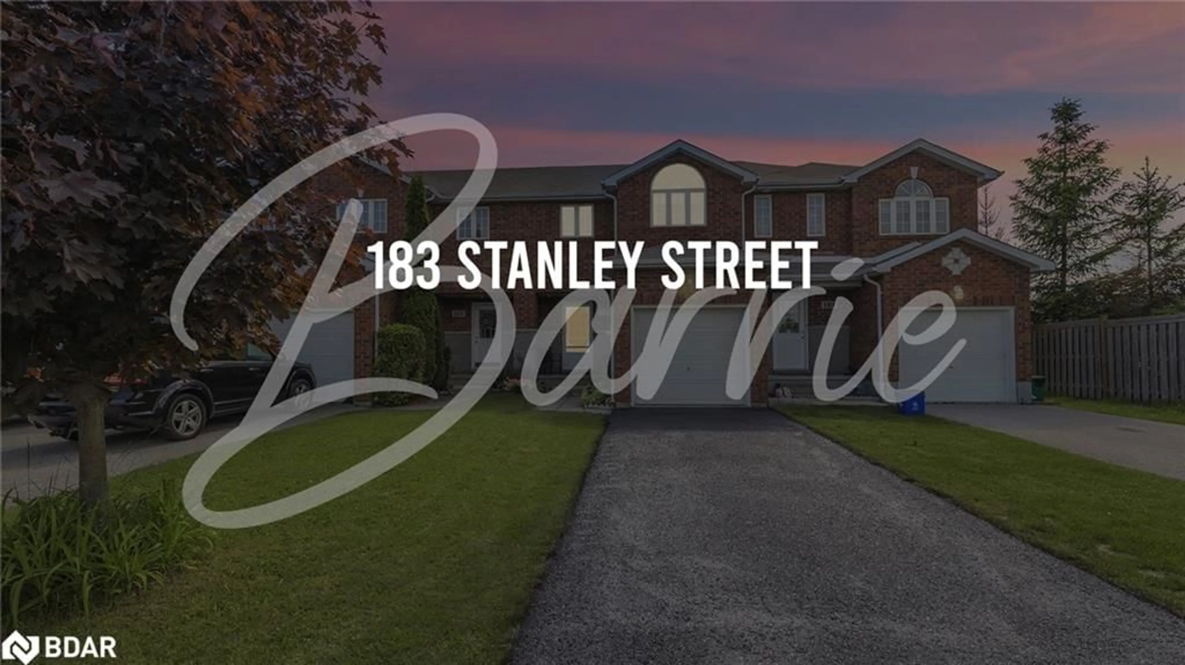 Frontside or backside of a home, the street view for 183 Stanley St, Barrie Ontario L4M 6X9