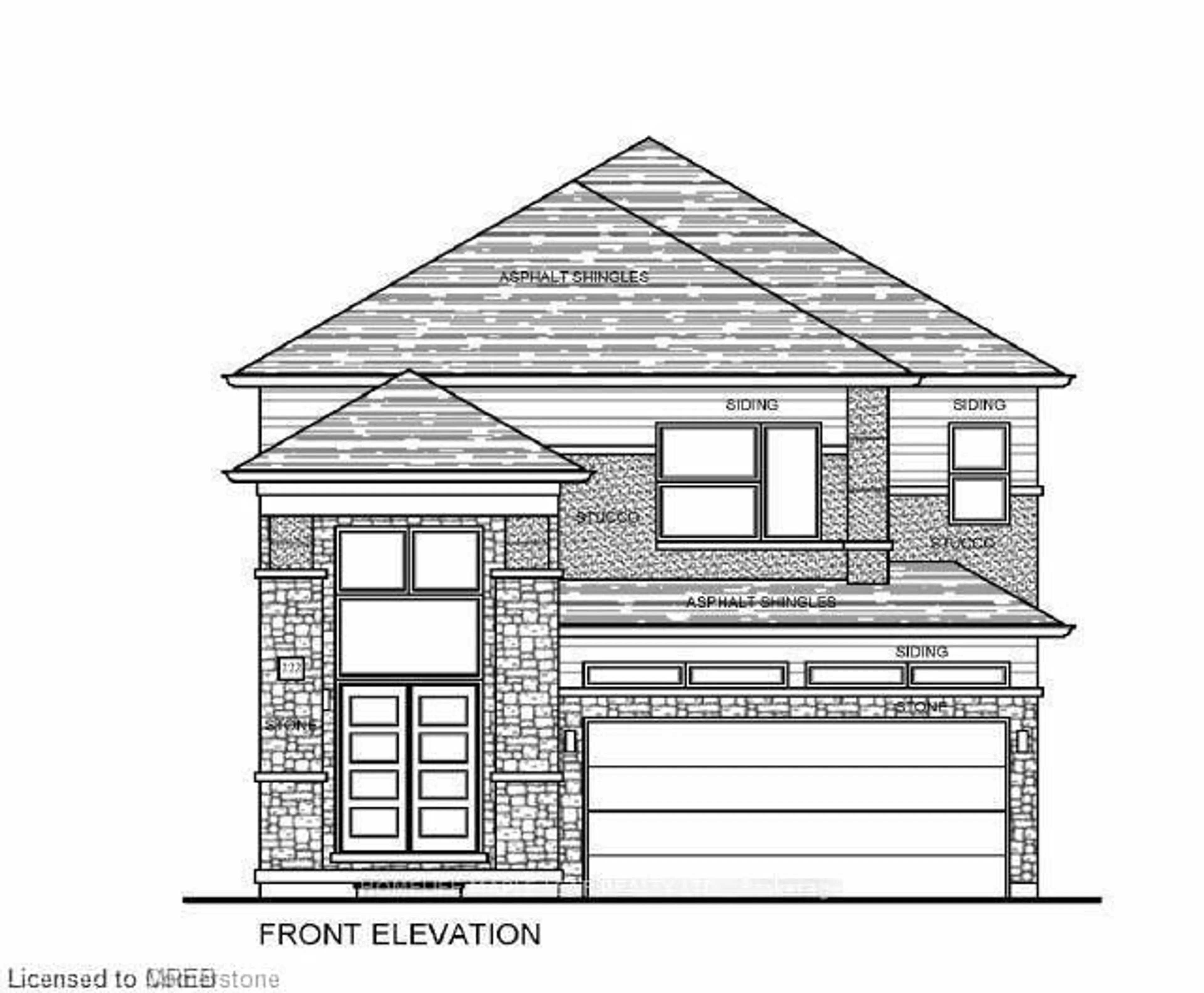 Frontside or backside of a home, the front or back of building for LOT 9 PHASE 3 Mckernan Ave, Brantford Ontario 000 000