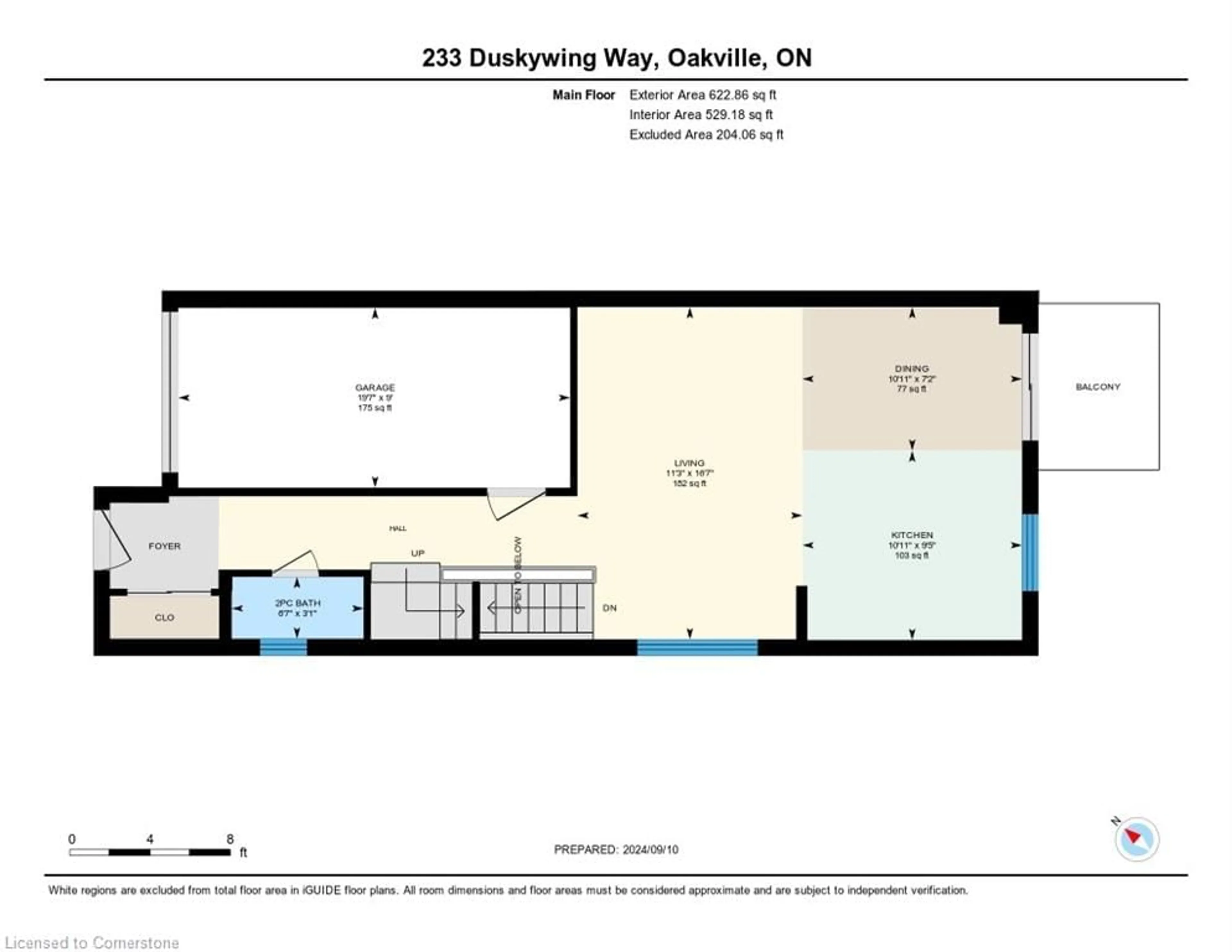 Floor plan for 233 Duskywing Way #30, Oakville Ontario L6L 0C5