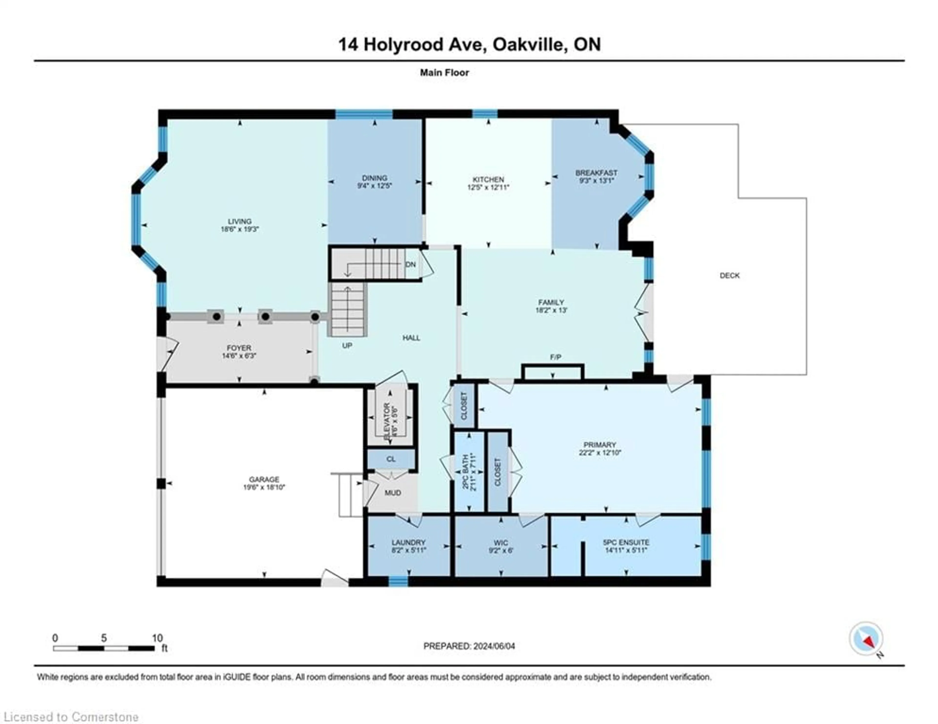 Floor plan for 14 Holyrood Ave, Oakville Ontario L6K 2V3