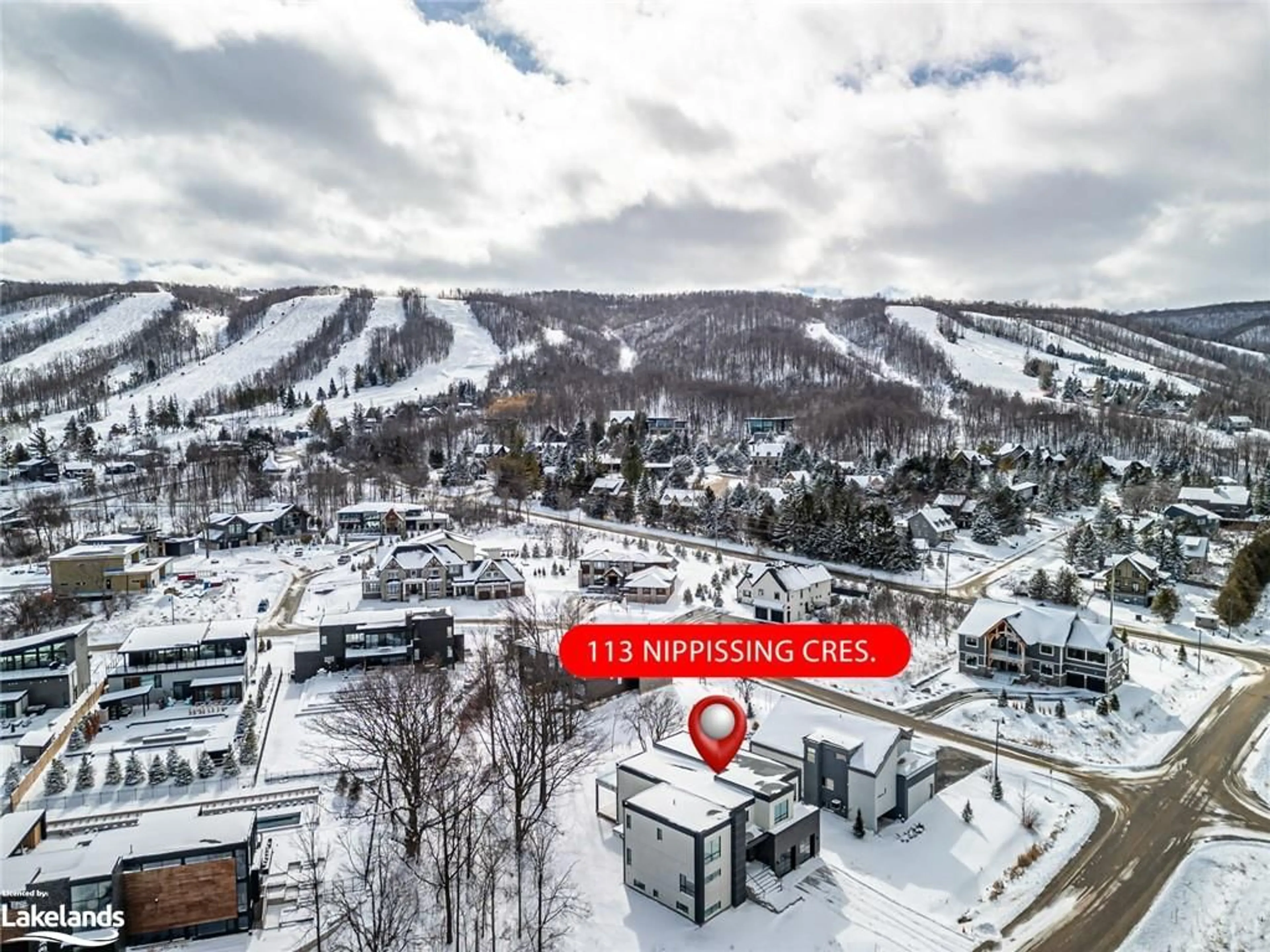 A pic from exterior of the house or condo, the street view for 113 Nipissing Cres, The Blue Mountains Ontario L9Y 0Z8