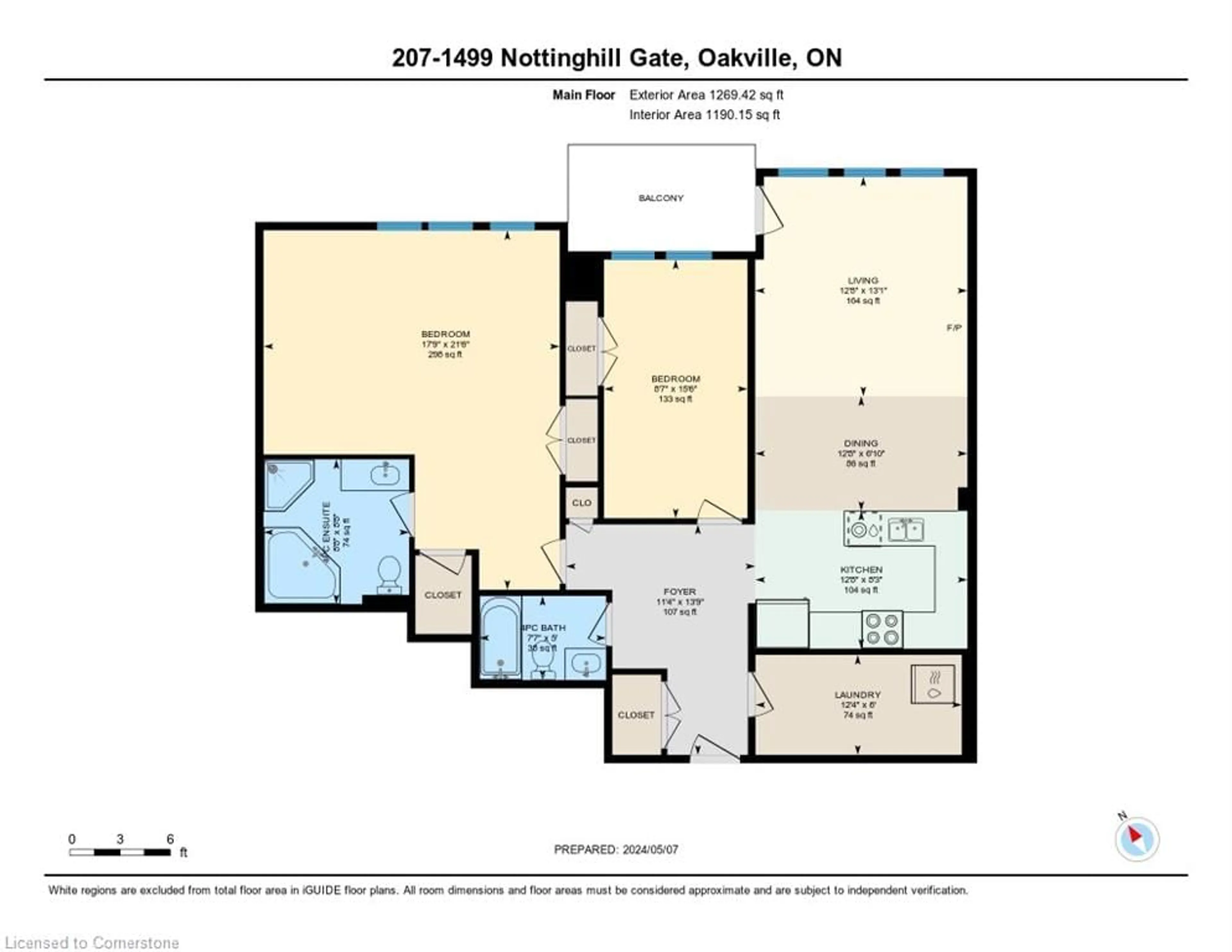 Floor plan for 1499 Nottinghill Gate #207, Oakville Ontario L6M 5G1