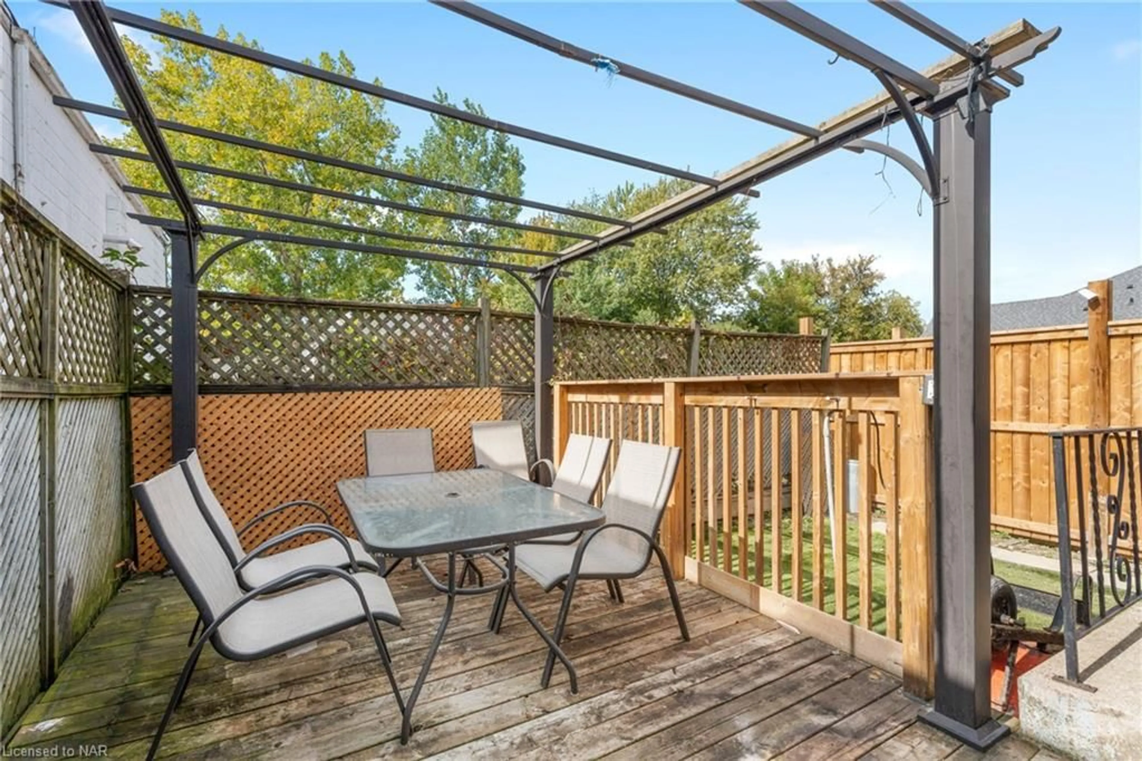 Patio, the fenced backyard for 4475 First Ave, Niagara Falls Ontario L2E 4G1