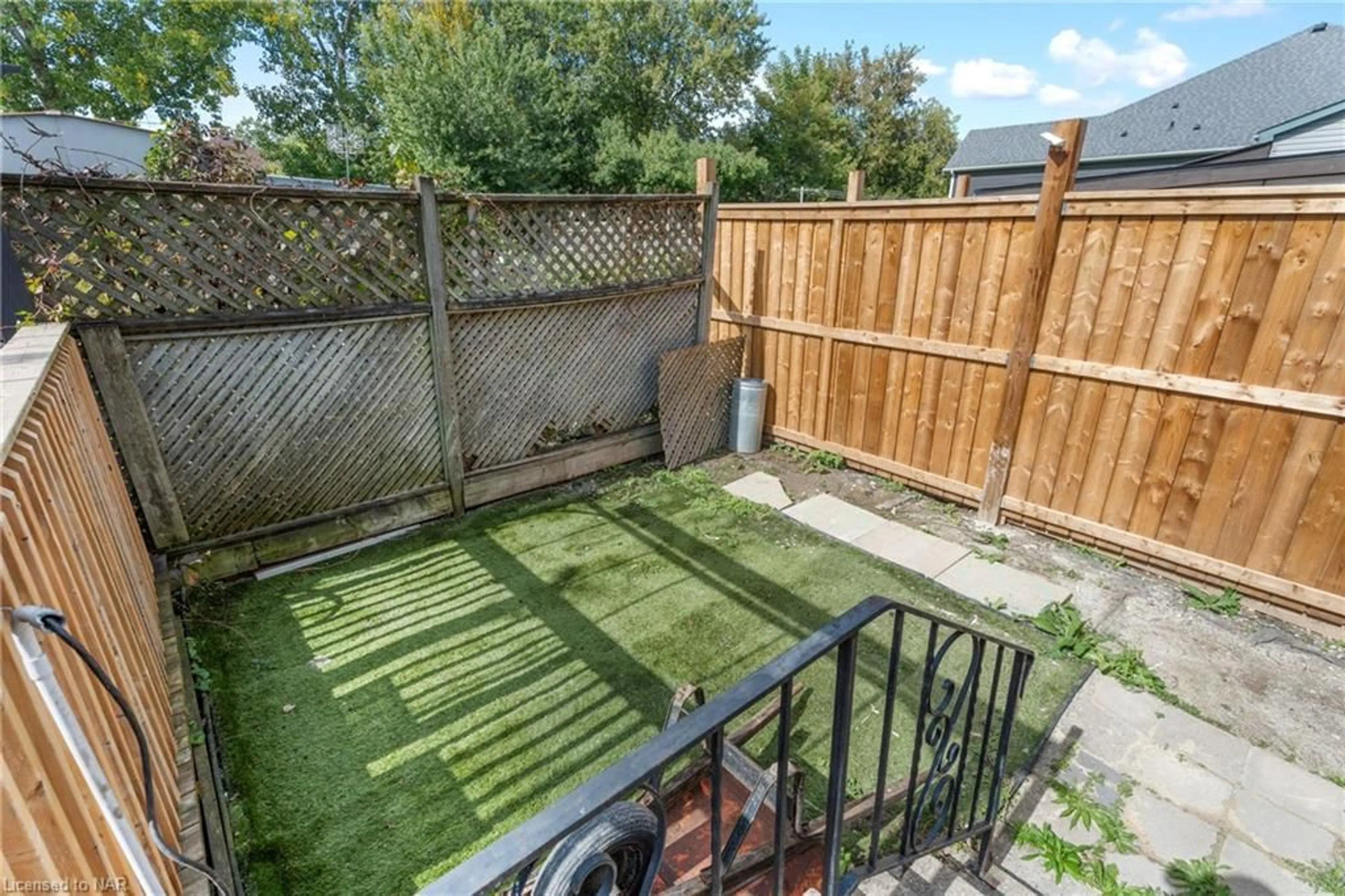 Patio, the fenced backyard for 4475 First Ave, Niagara Falls Ontario L2E 4G1