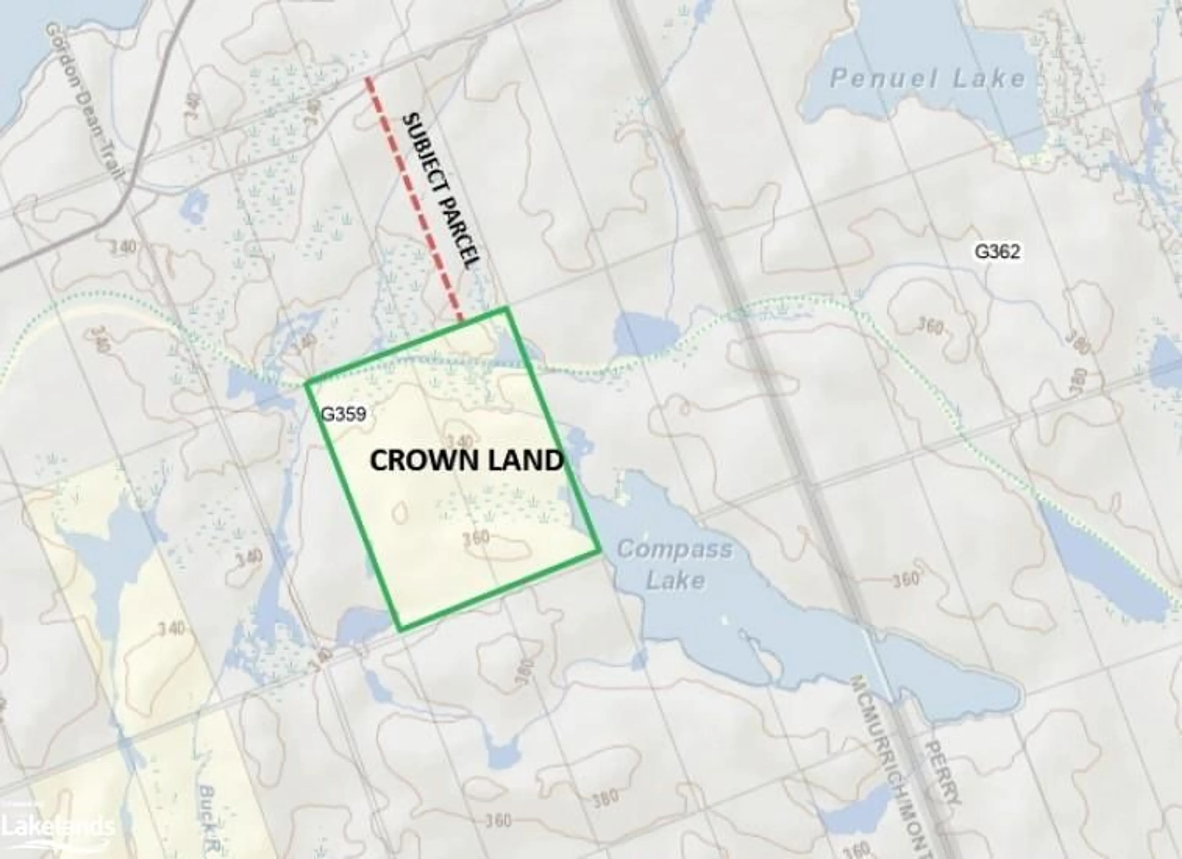 Picture of a map for 0 Star Lake Rd, Sprucedale Ontario P0A 1Y0