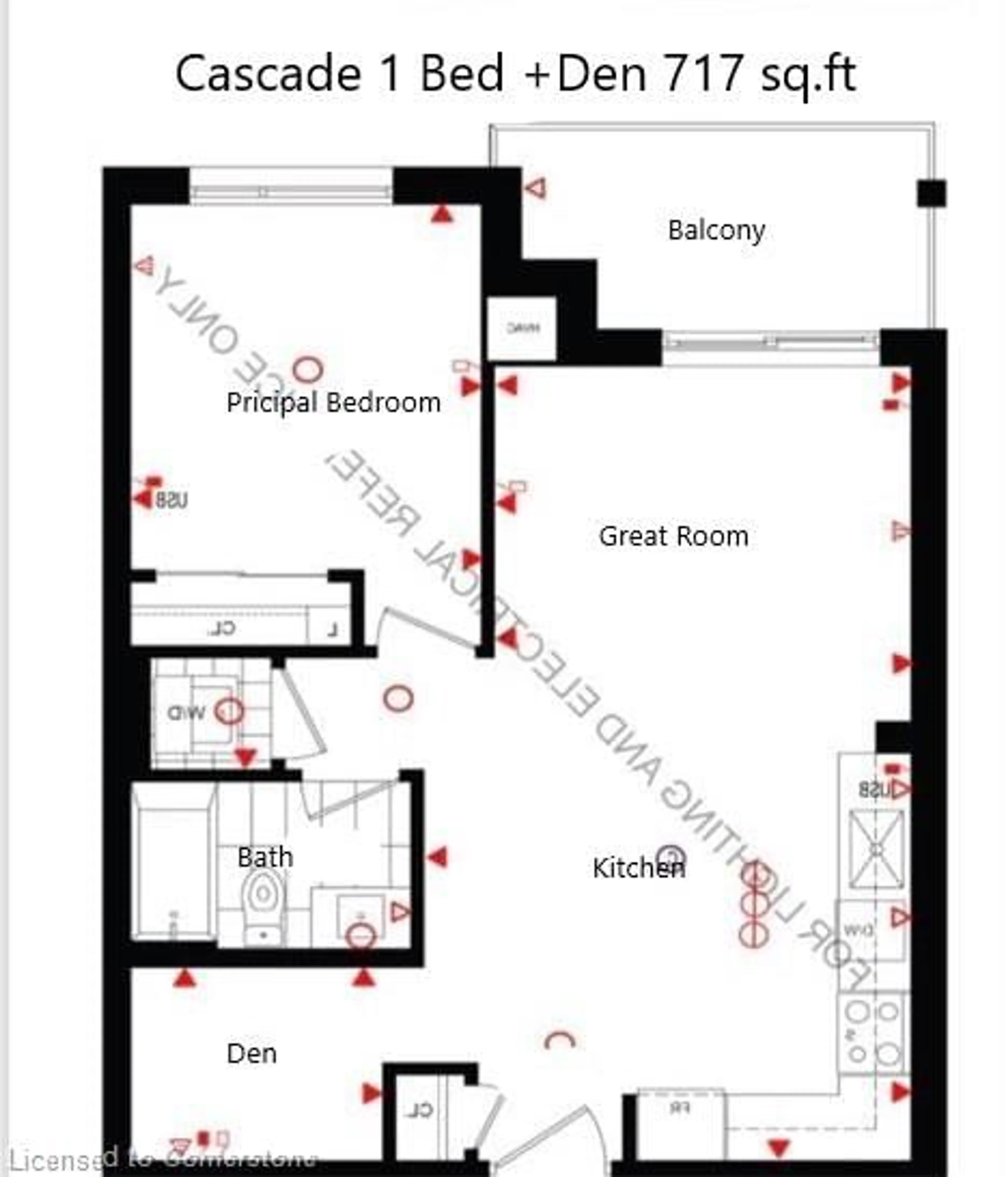 Floor plan for 320 Plains Rd #207, Burlington Ontario L7T 0C1