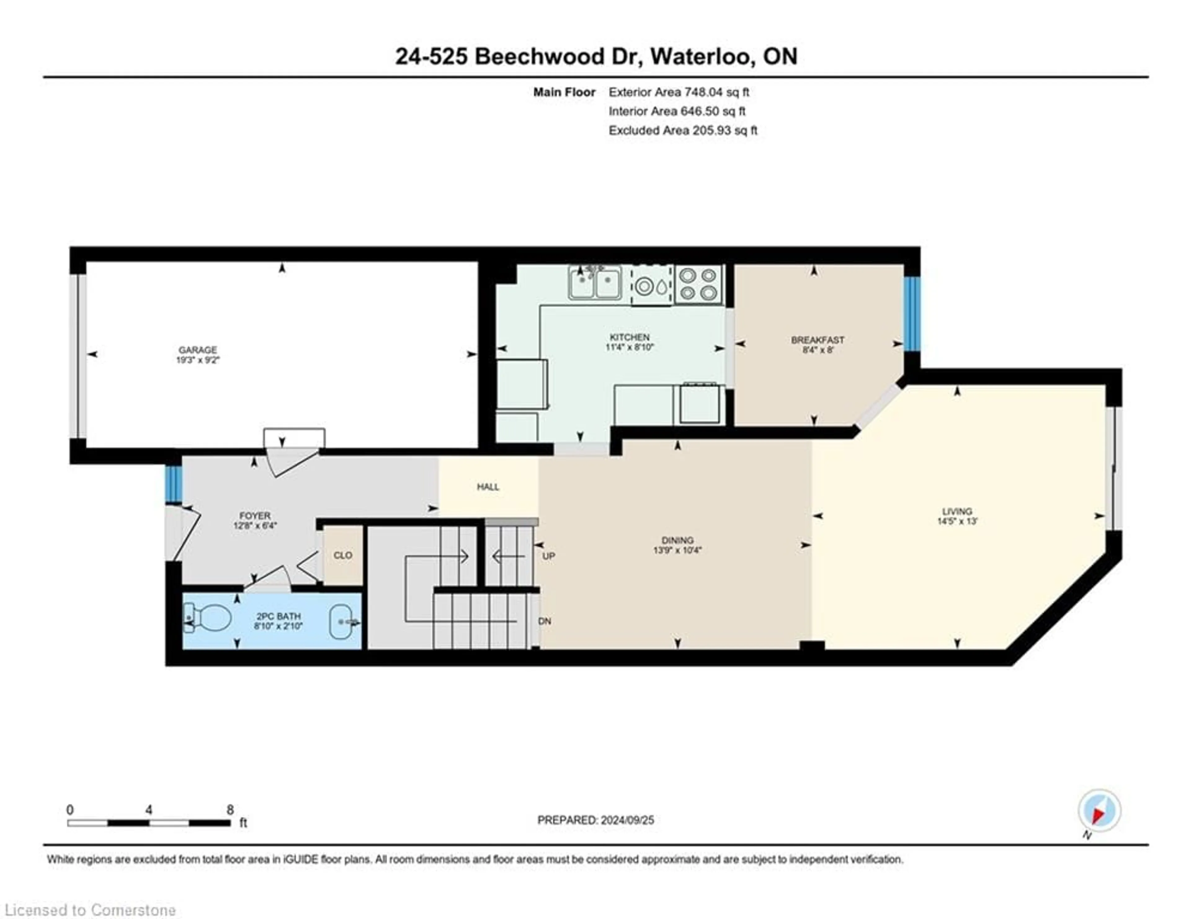 Floor plan for 525 Beechwood Dr #24, Waterloo Ontario N2T 2G7