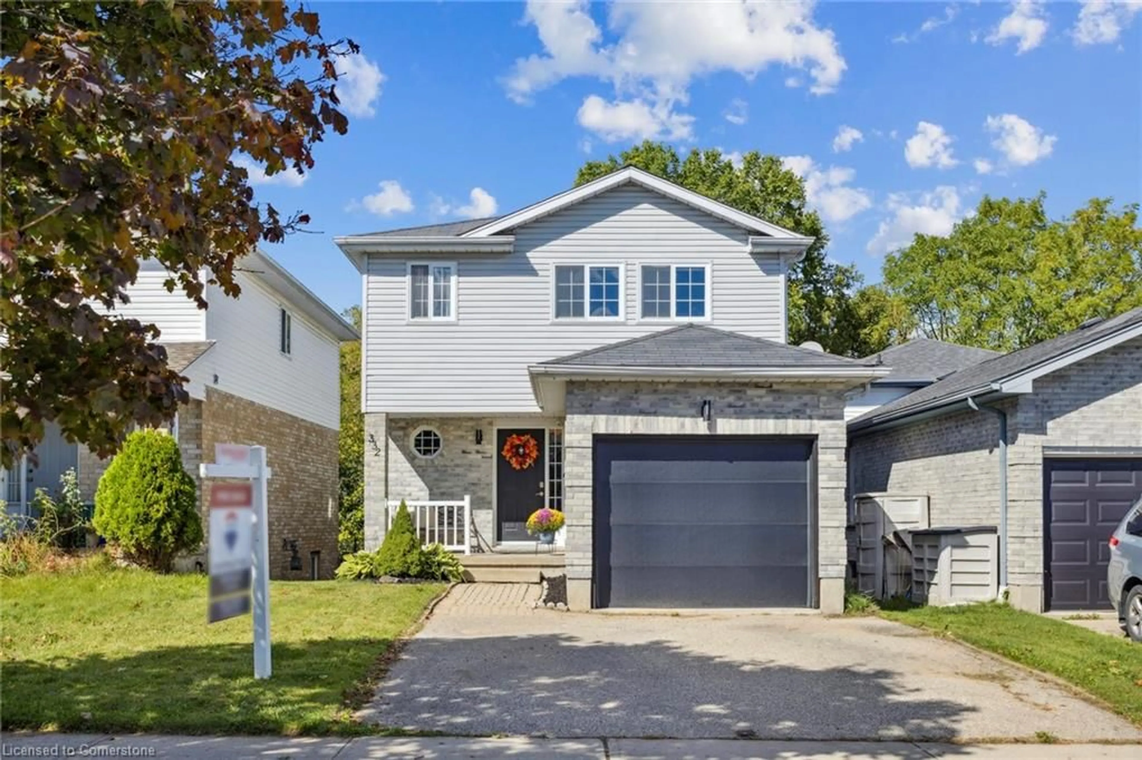 Frontside or backside of a home for 332 Bankside Dr, Kitchener Ontario N2N 3K2