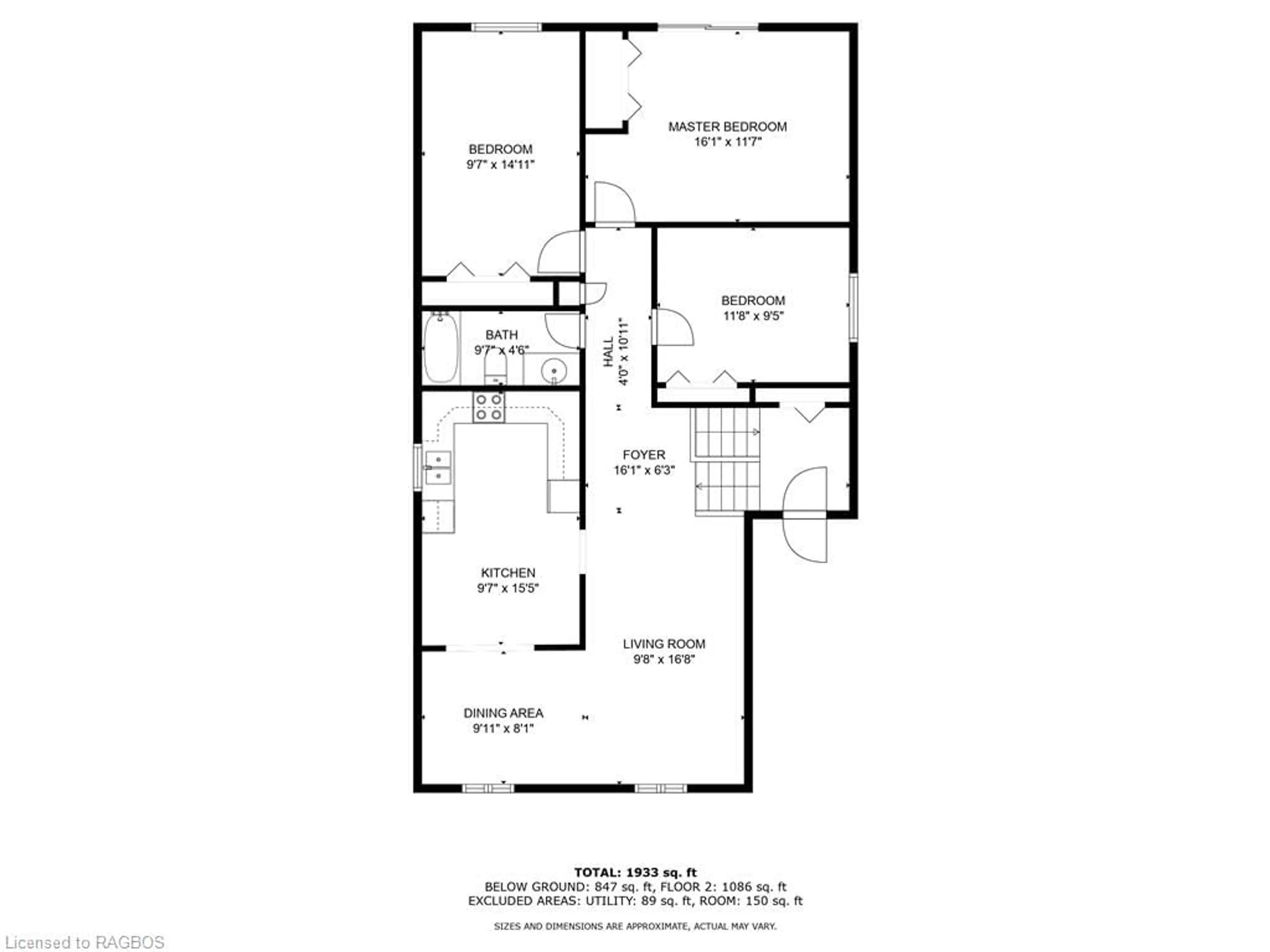 Floor plan for 784 21st Street A, Owen Sound Ontario N4K 6T2