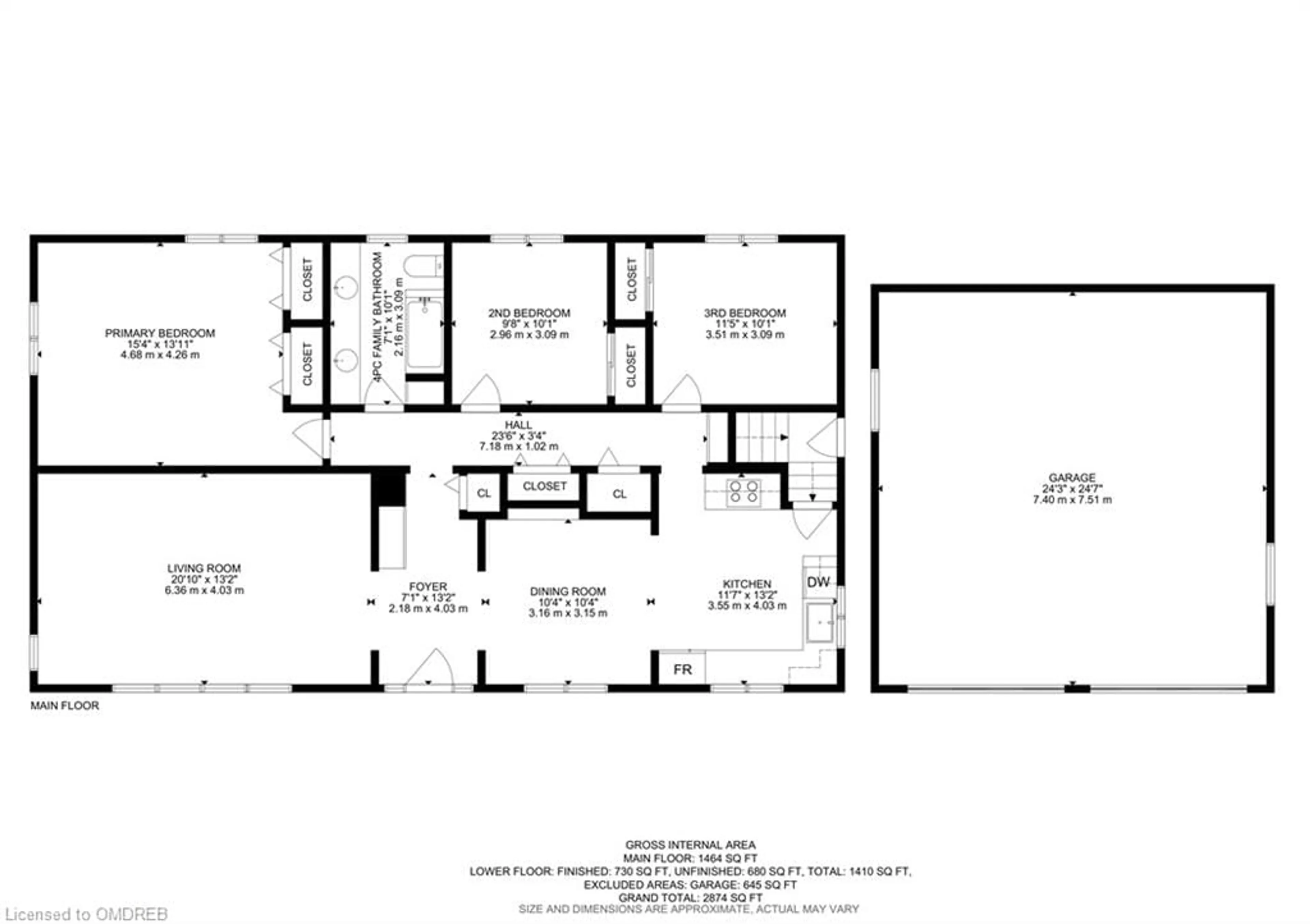 Floor plan for 25 Caroline St, Georgetown Ontario L7G 2J5