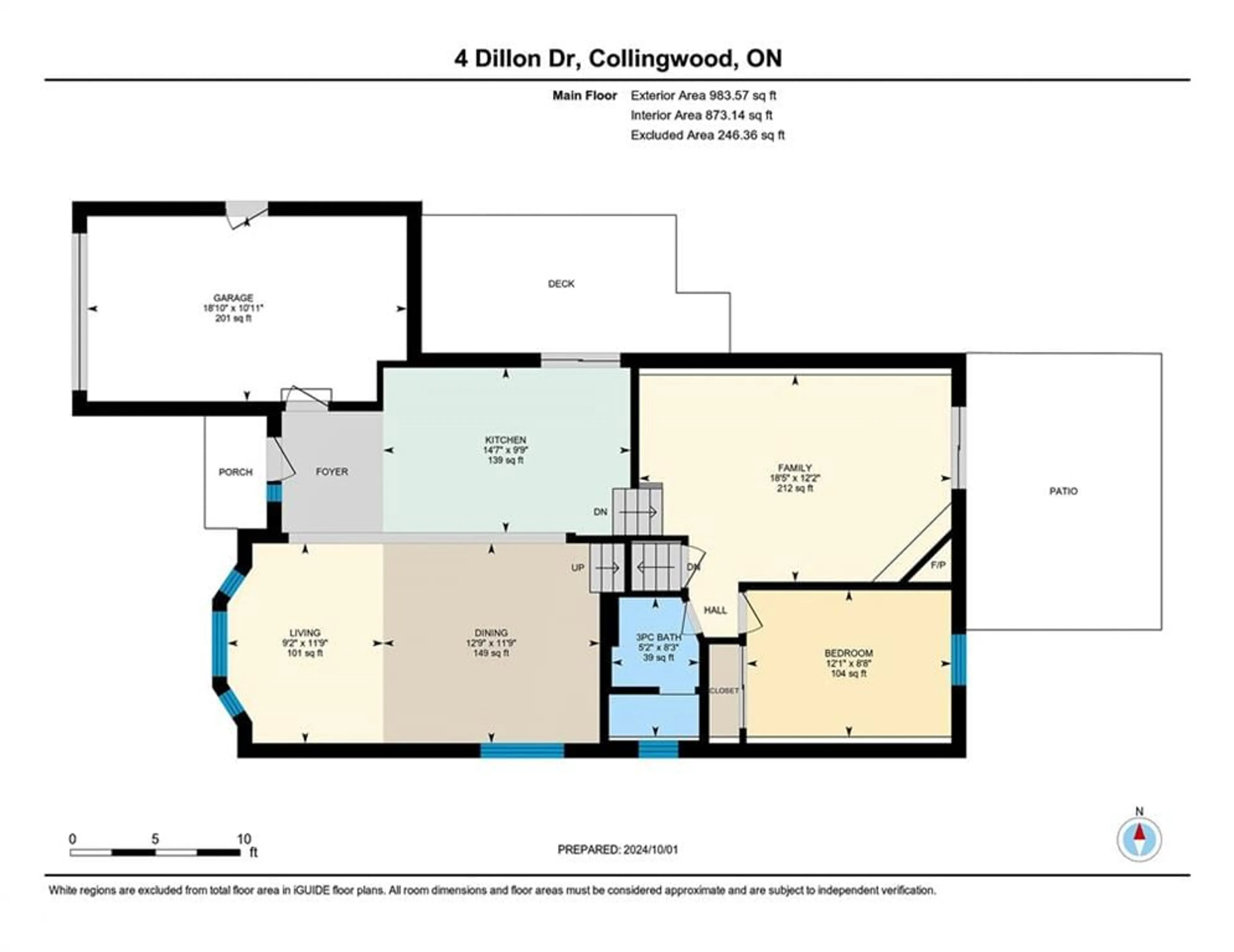 Floor plan for 4 Dillon Dr, Collingwood Ontario L9Y 4S3