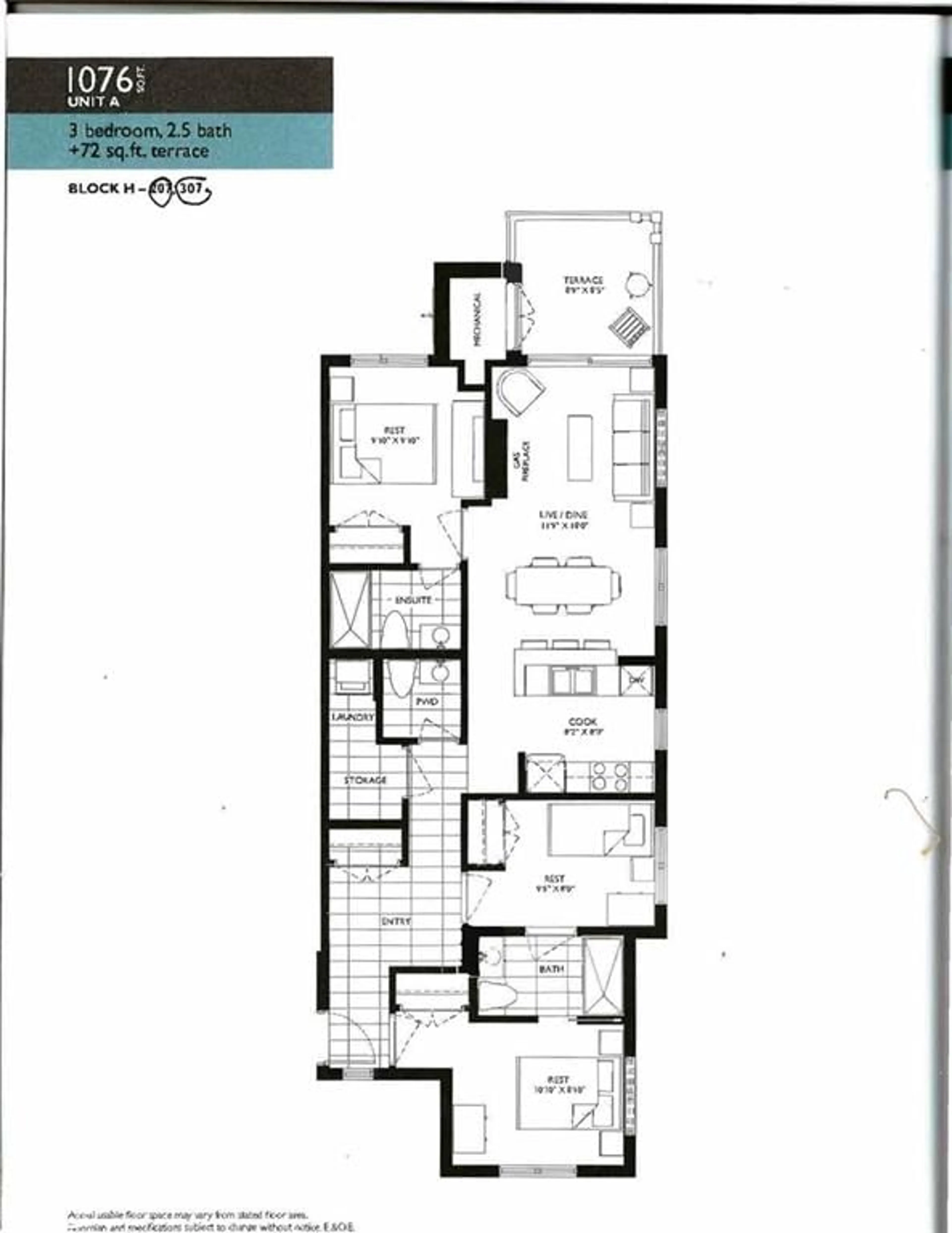 Floor plan for 12 Beausoleil Lane #207, The Blue Mountains Ontario L9Y 2X5