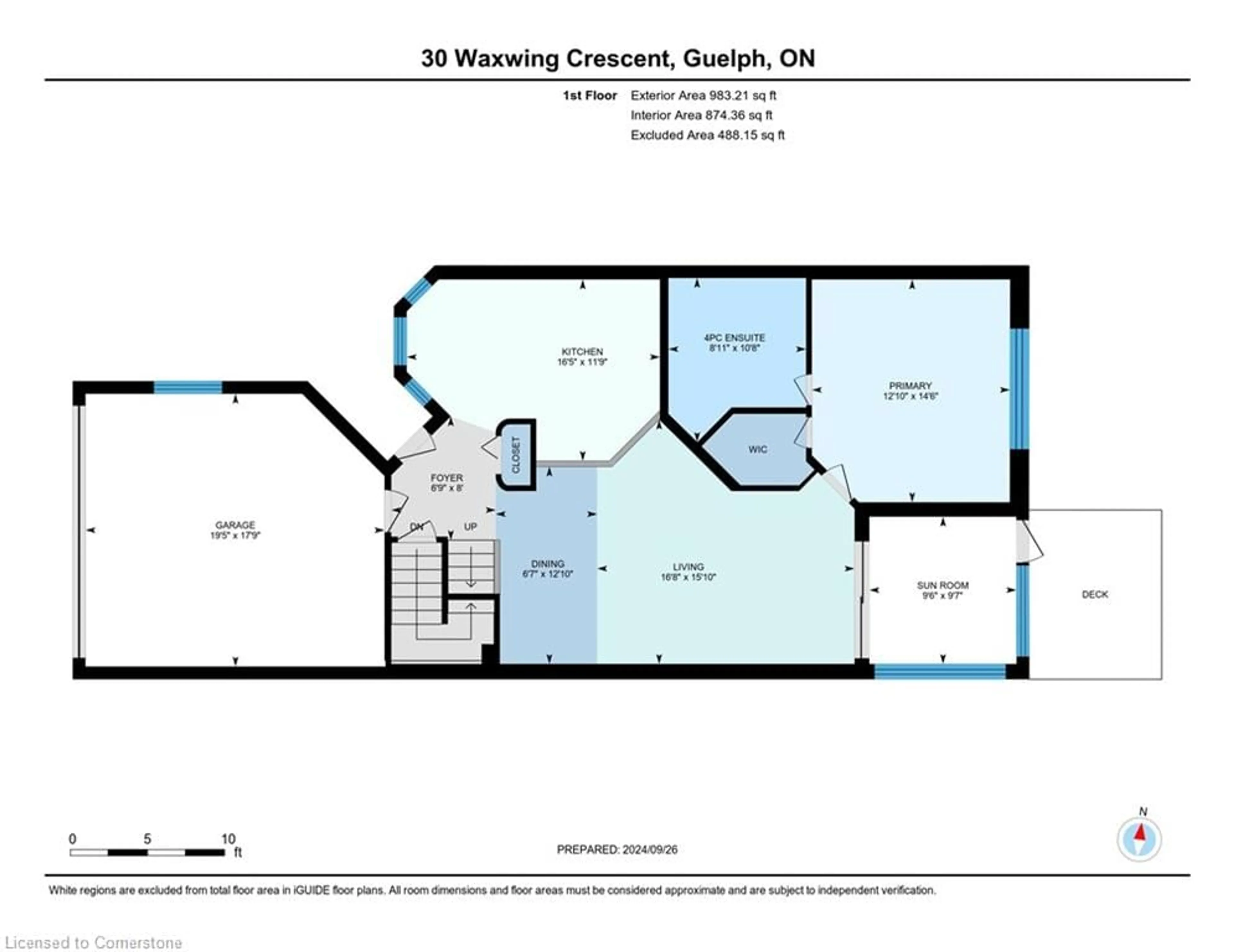 Floor plan for 30 Waxwing Cres, Guelph Ontario N1C 1E1