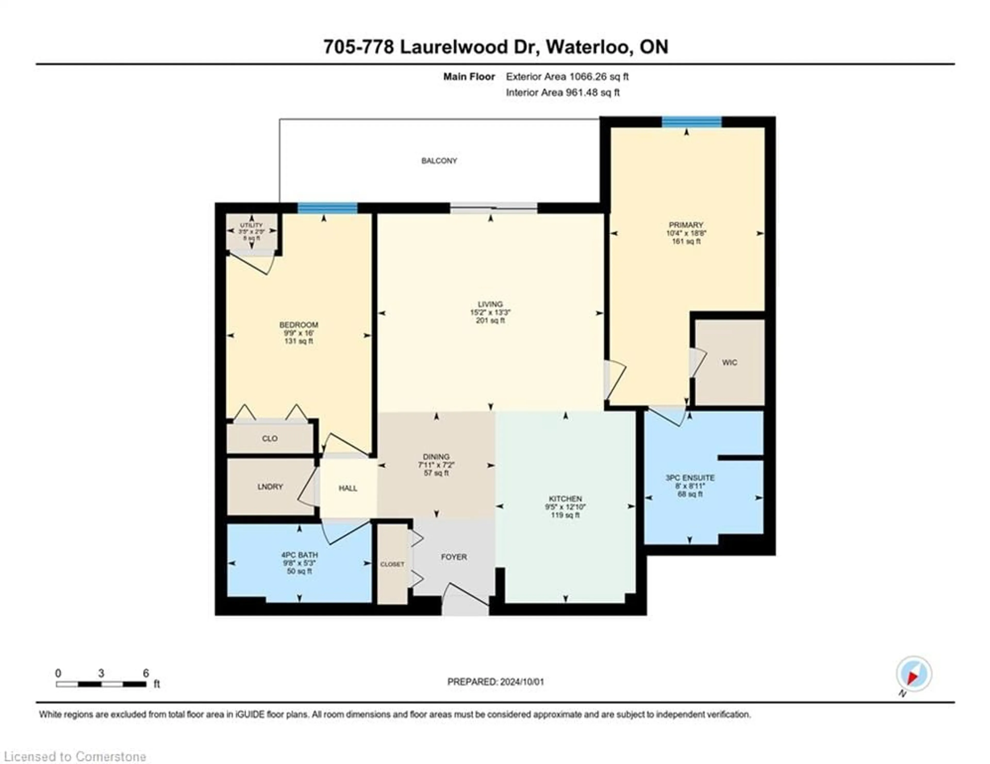 Floor plan for 778 Laurelwood Dr #705, Waterloo Ontario N2V 0G3