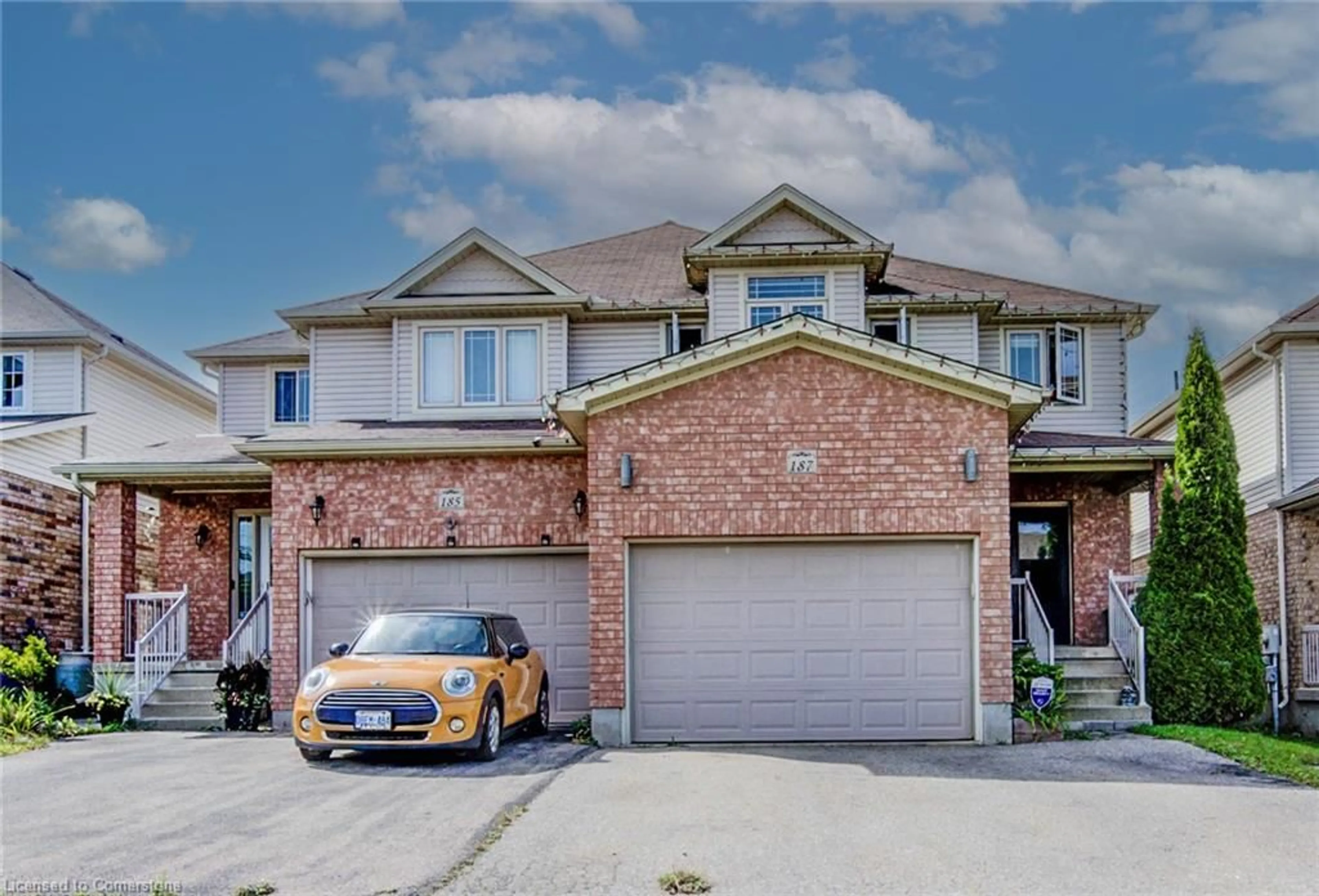 A pic from exterior of the house or condo, the street view for 187 Huck Cres, Kitchener Ontario N2N 0A3