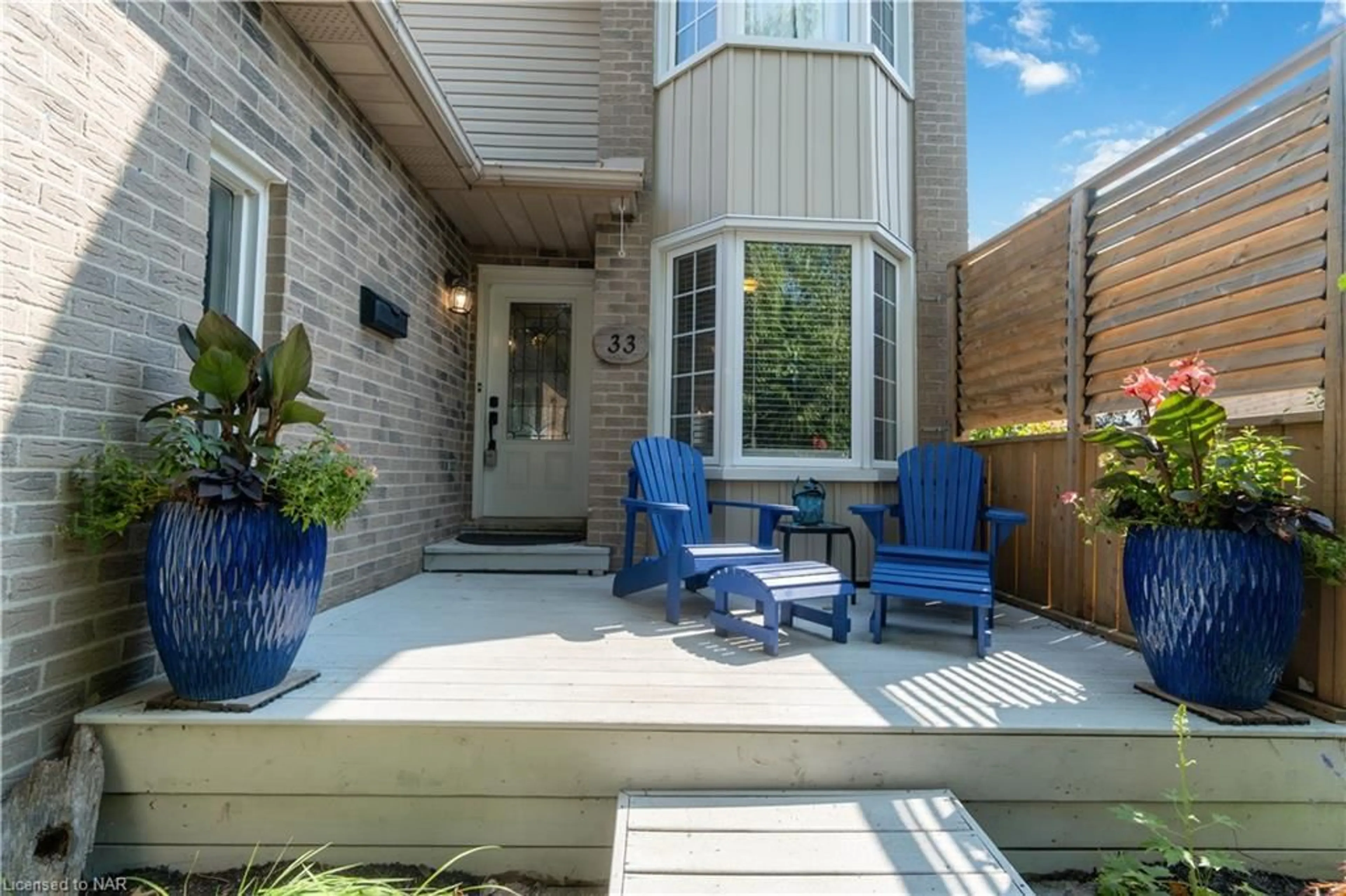 Patio, the fenced backyard for 33 Naples Crt, Thorold Ontario L2V 4S7