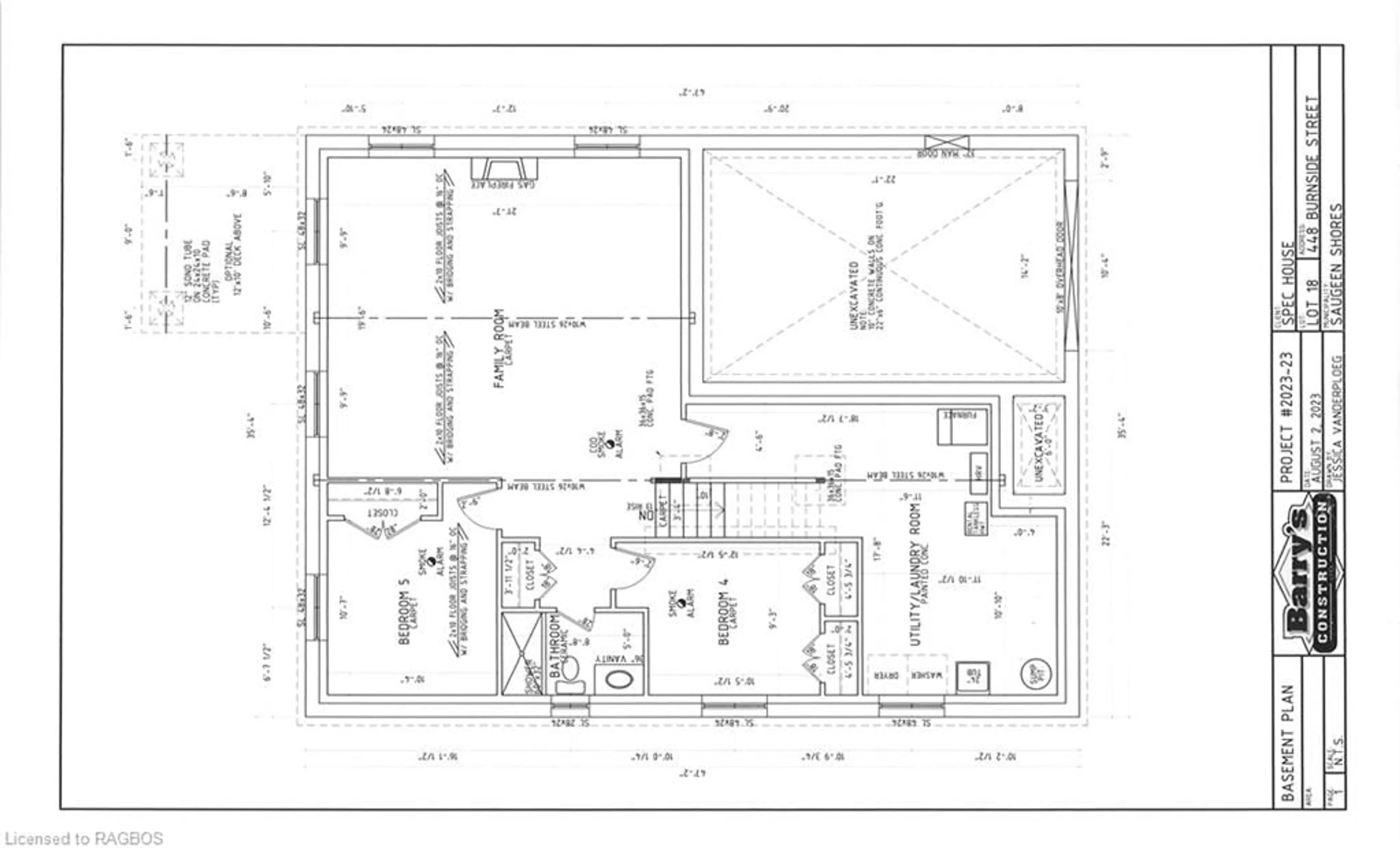 Floor plan for 448 Burnside St, Port Elgin Ontario N0H 2C3