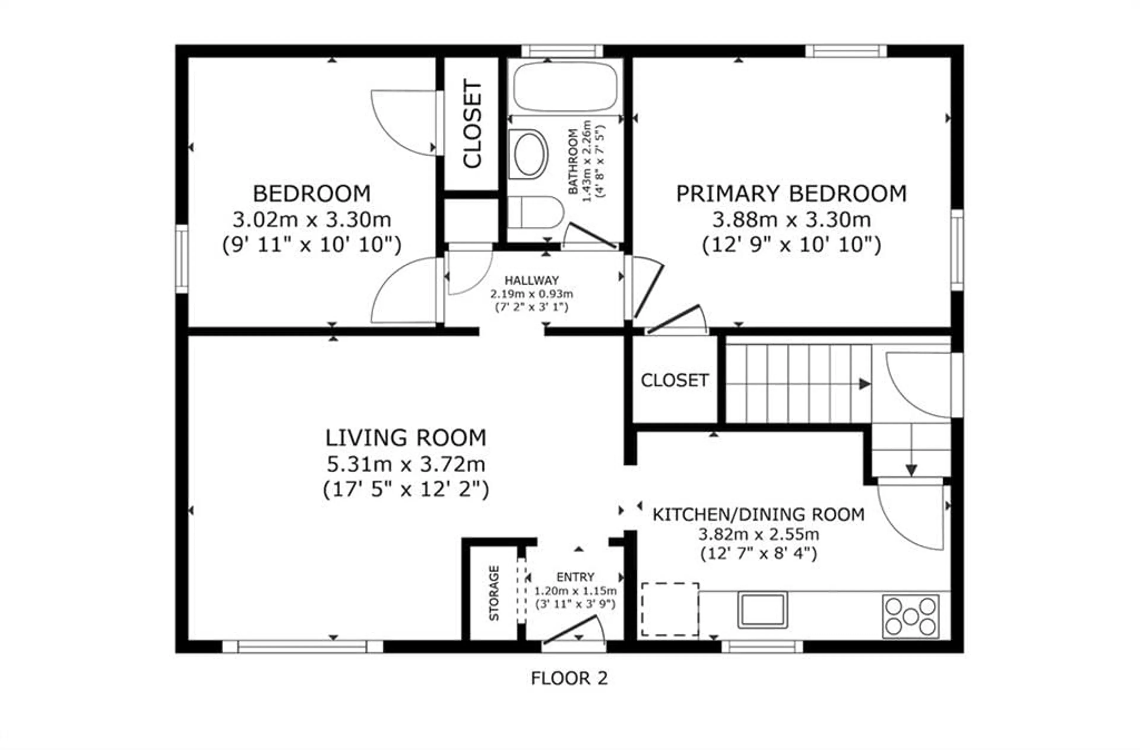 Floor plan for 638 Beverly St, Peterborough Ontario K9H 2B3