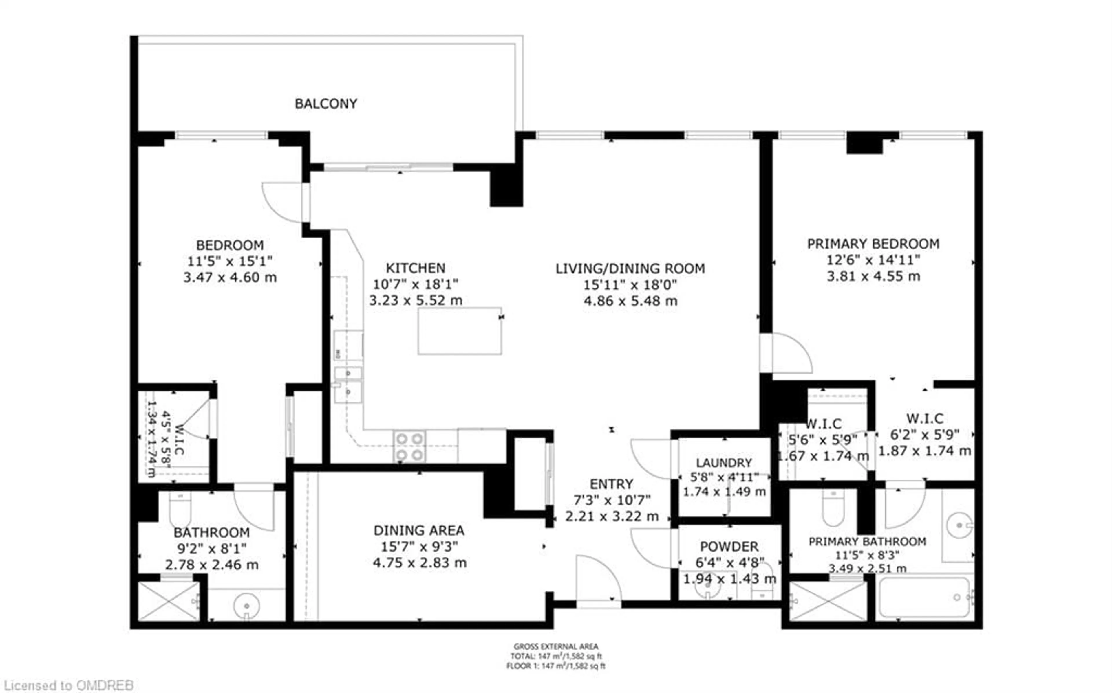 Floor plan for 399 Elizabeth St #1003, Burlington Ontario L7R 0A4