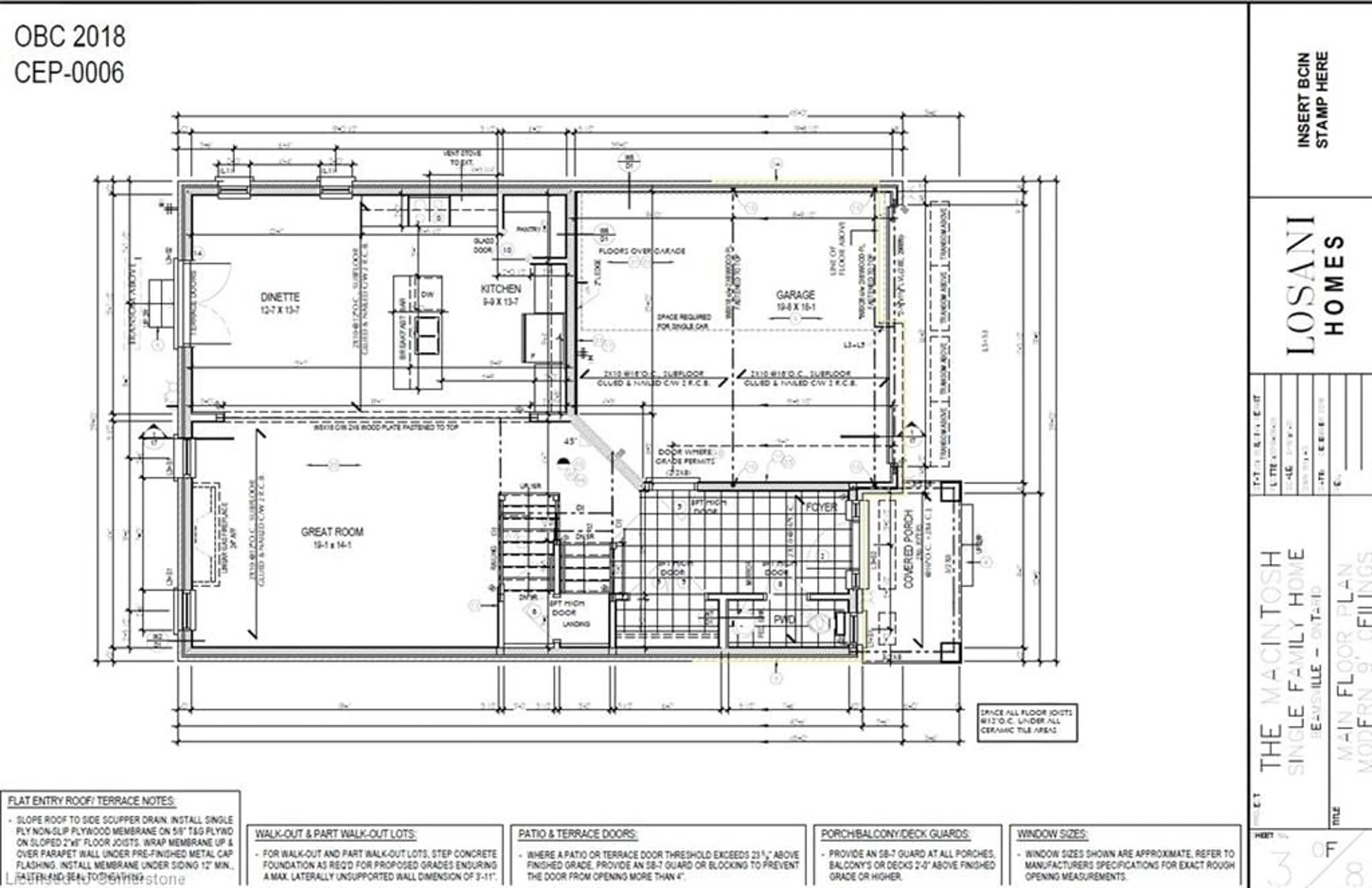 Floor plan for 20 Columbus Gate, Stoney Creek Ontario L8J 0L3