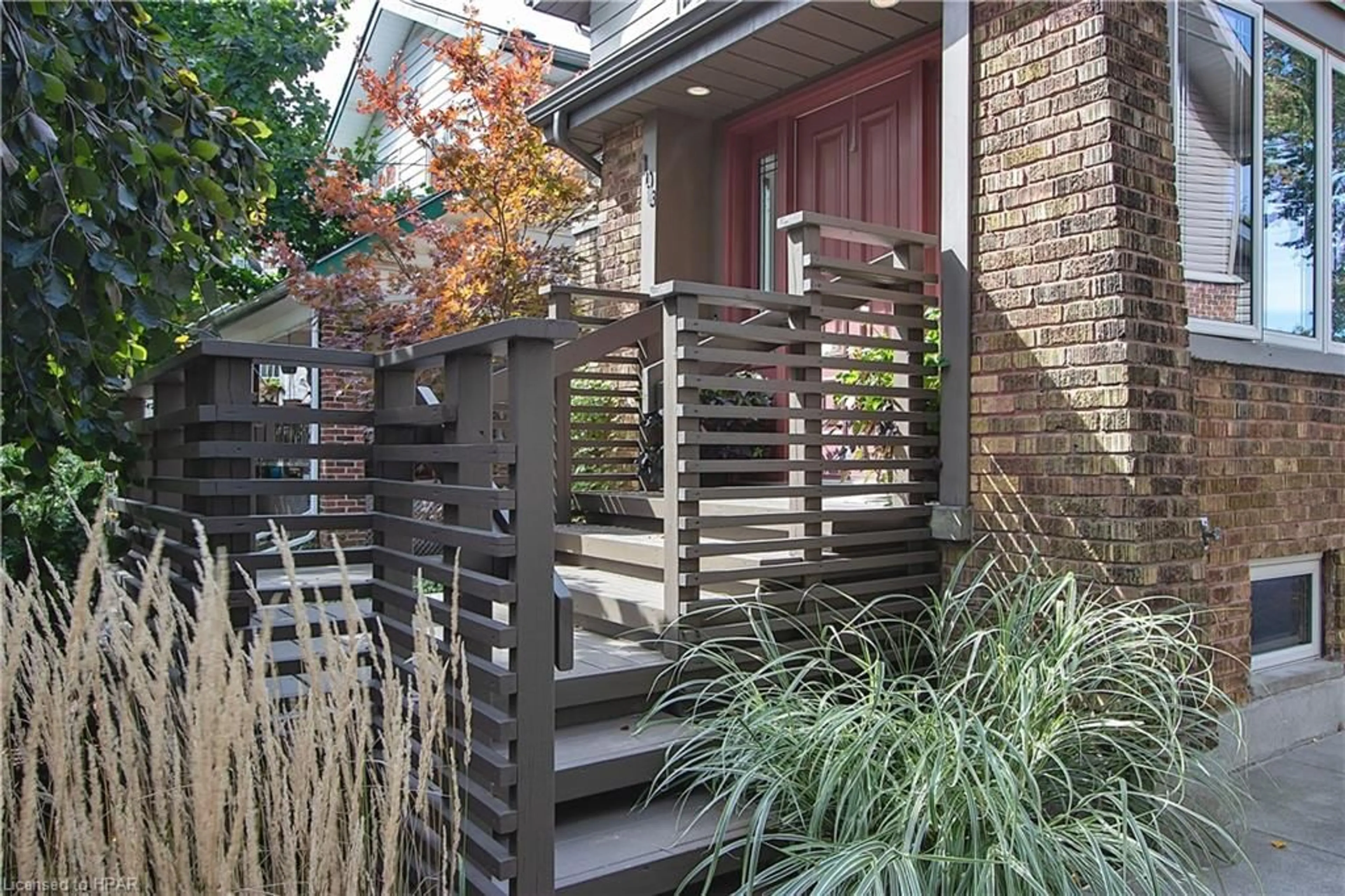 Patio, the fenced backyard for 108 Avondale Ave, Stratford Ontario N5A 6M8