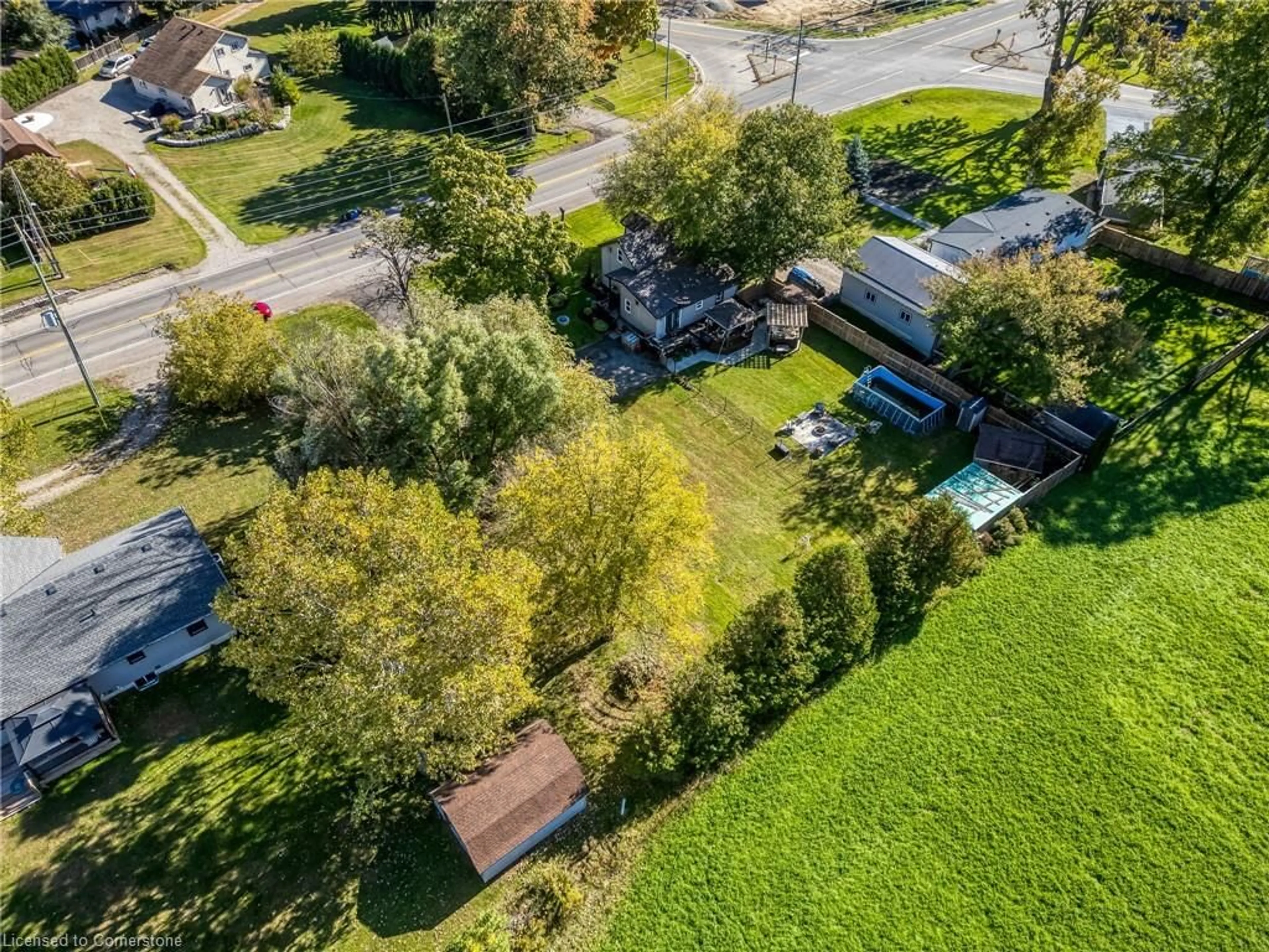 Frontside or backside of a home, the fenced backyard for 4925 59 Hwy, Courtland Ontario N0J 1E0