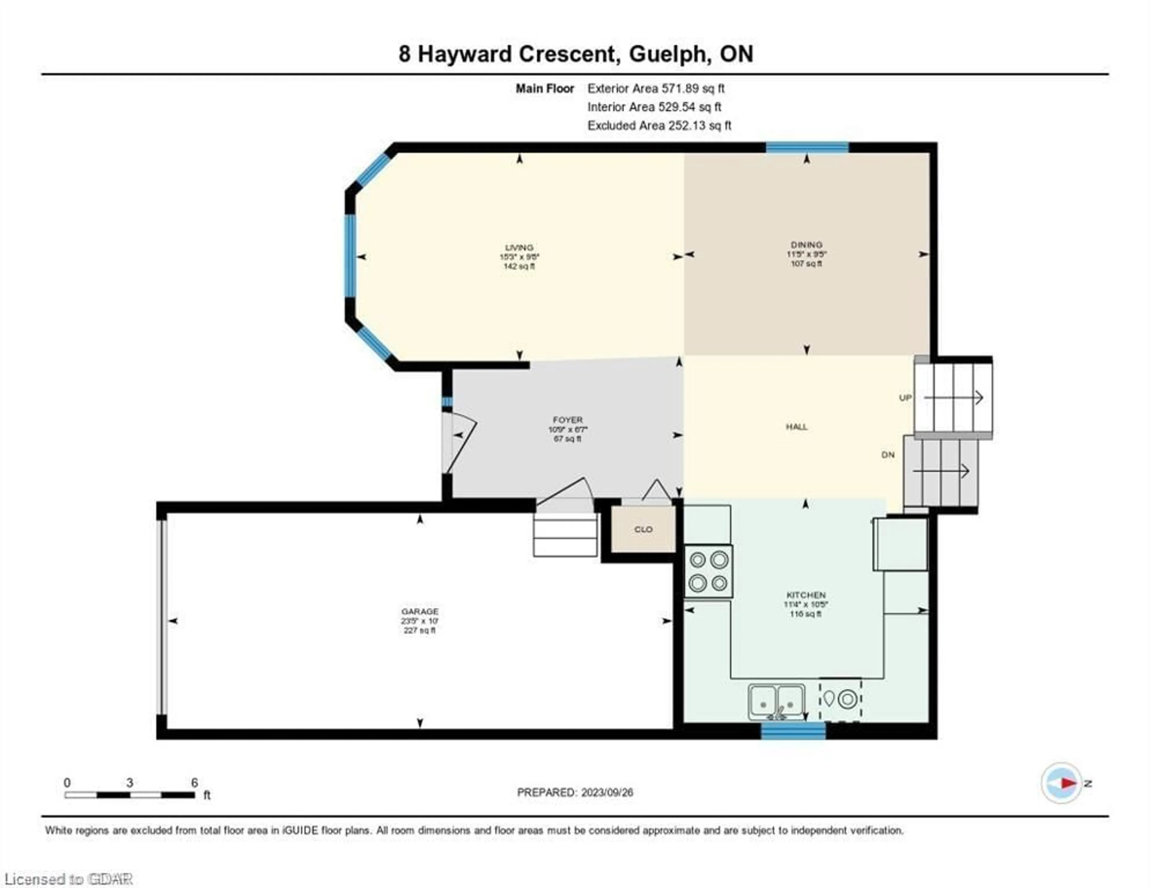 Floor plan for 8 Hayward Cres, Guelph Ontario N1G 5A5