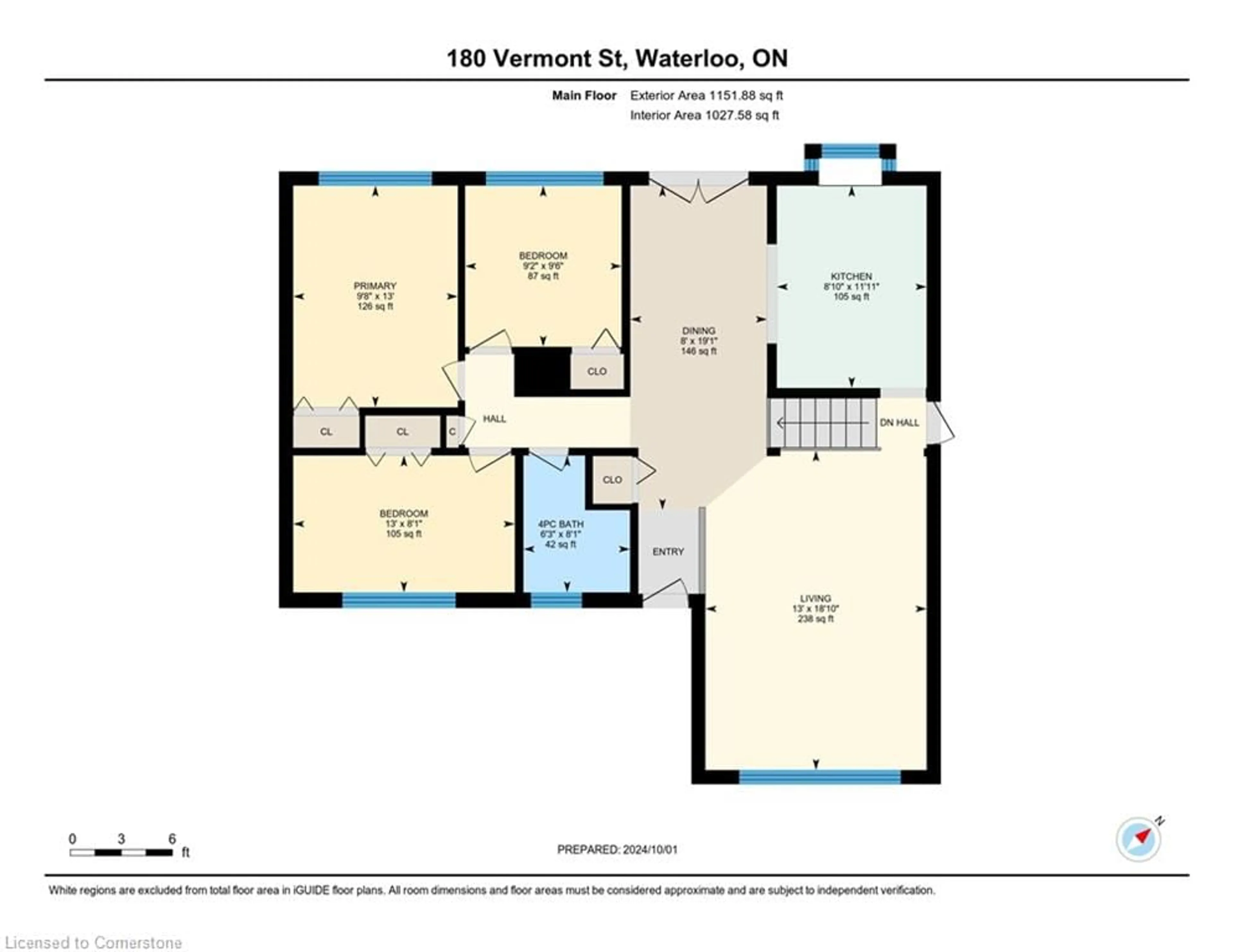 Floor plan for 180 Vermont St, Waterloo Ontario N2J 2M8