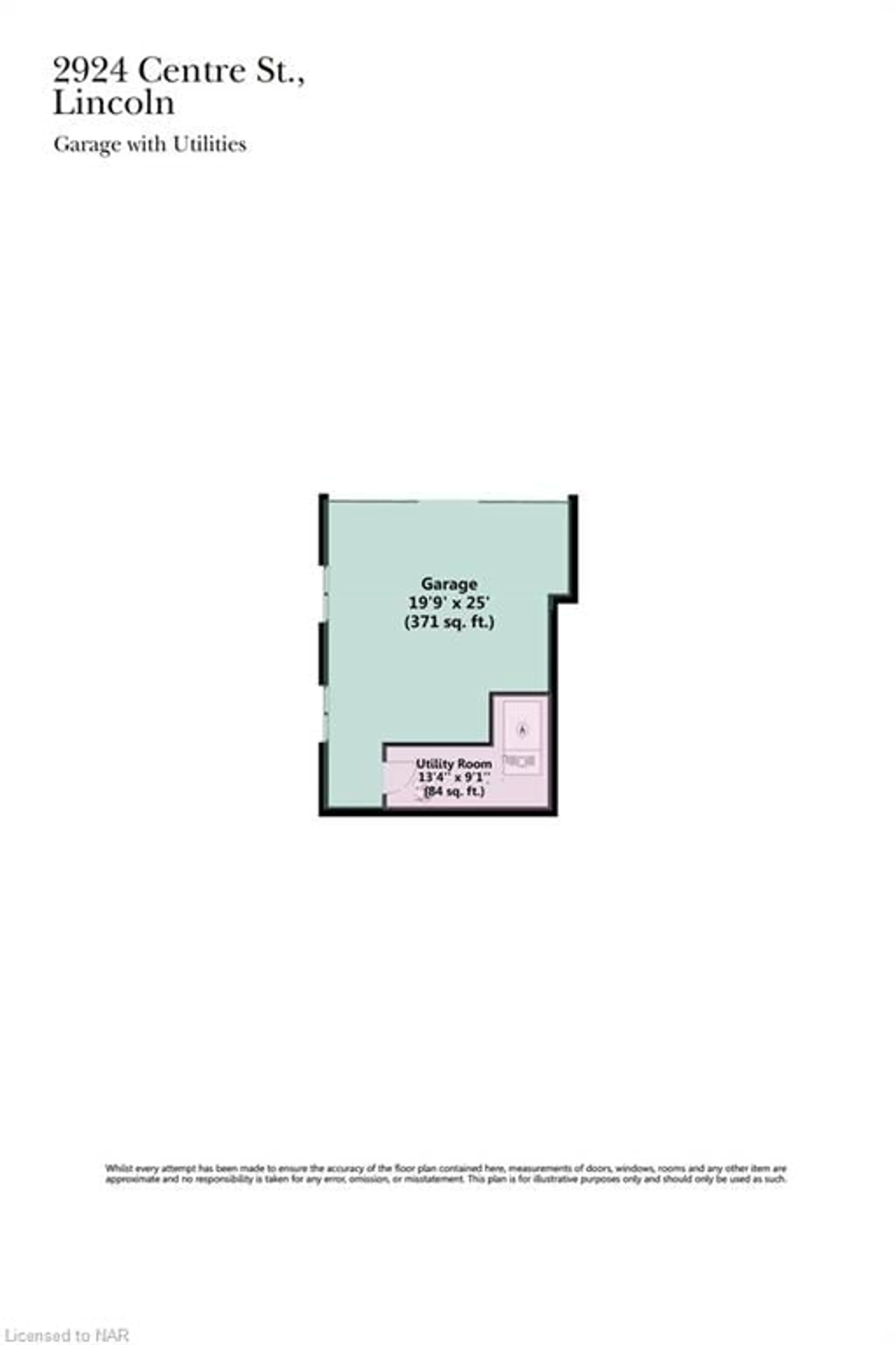 Floor plan for 2924 Center St St, Lincoln Ontario L2R 6P7