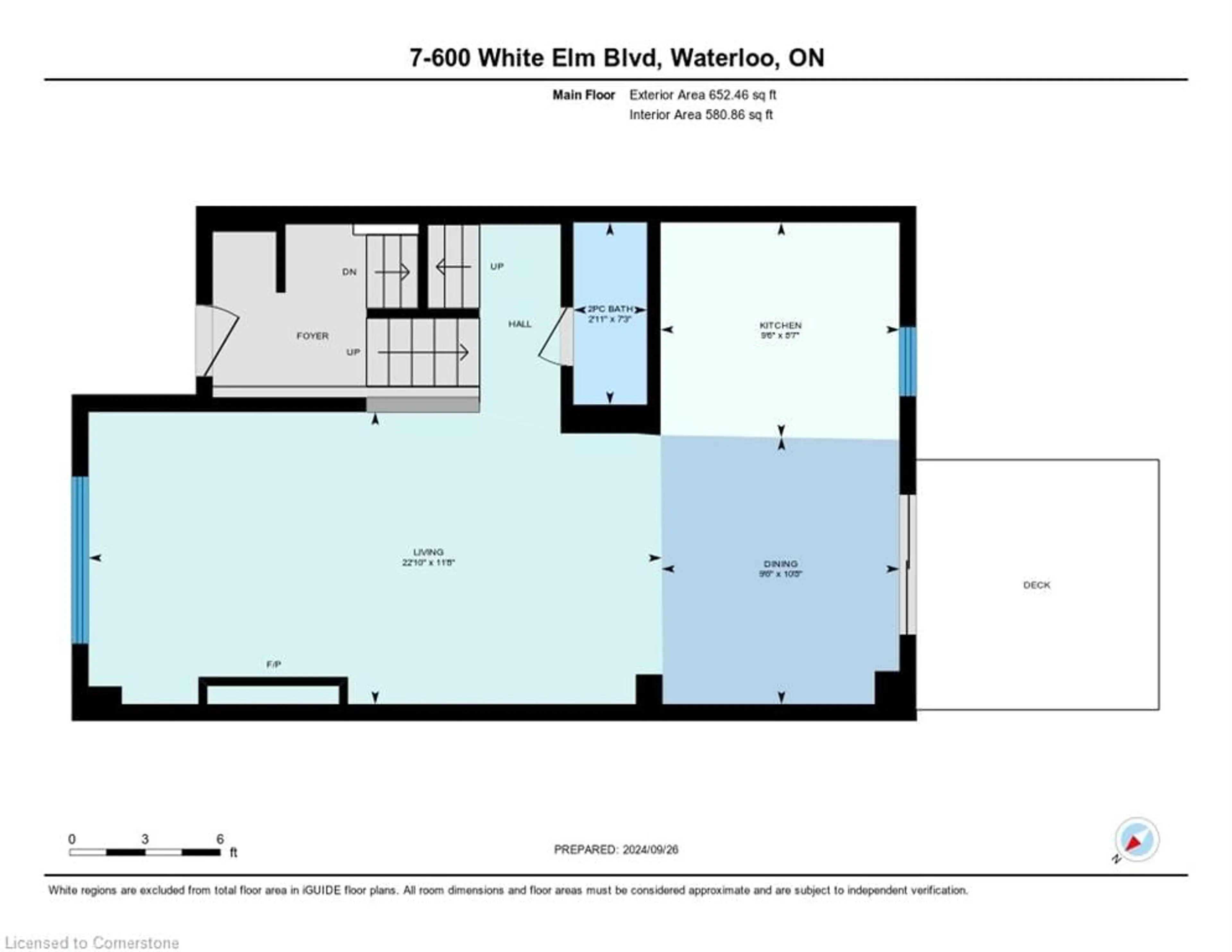 Floor plan for 600 White Elm Blvd #7, Waterloo Ontario N2V 2V2