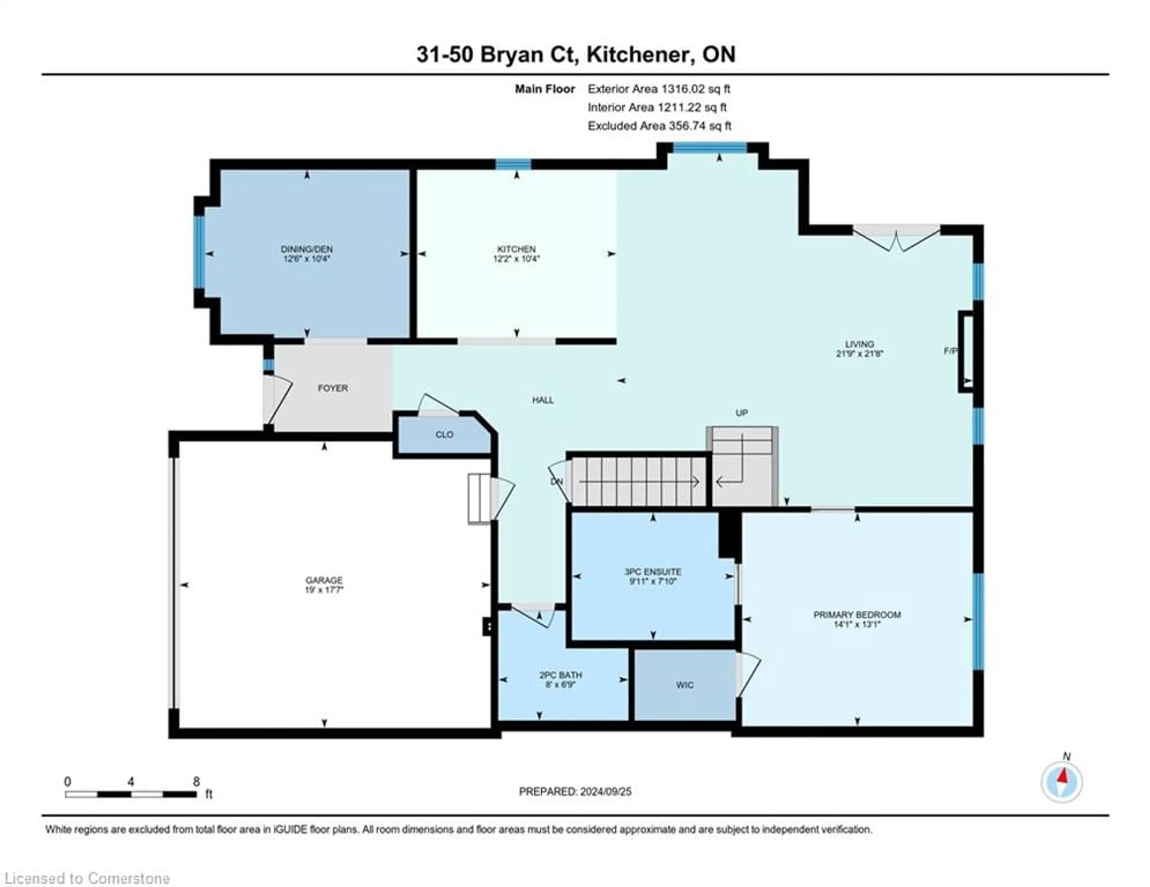 Floor plan for 50 Bryan Crt #31, Kitchener Ontario N2A 4N4