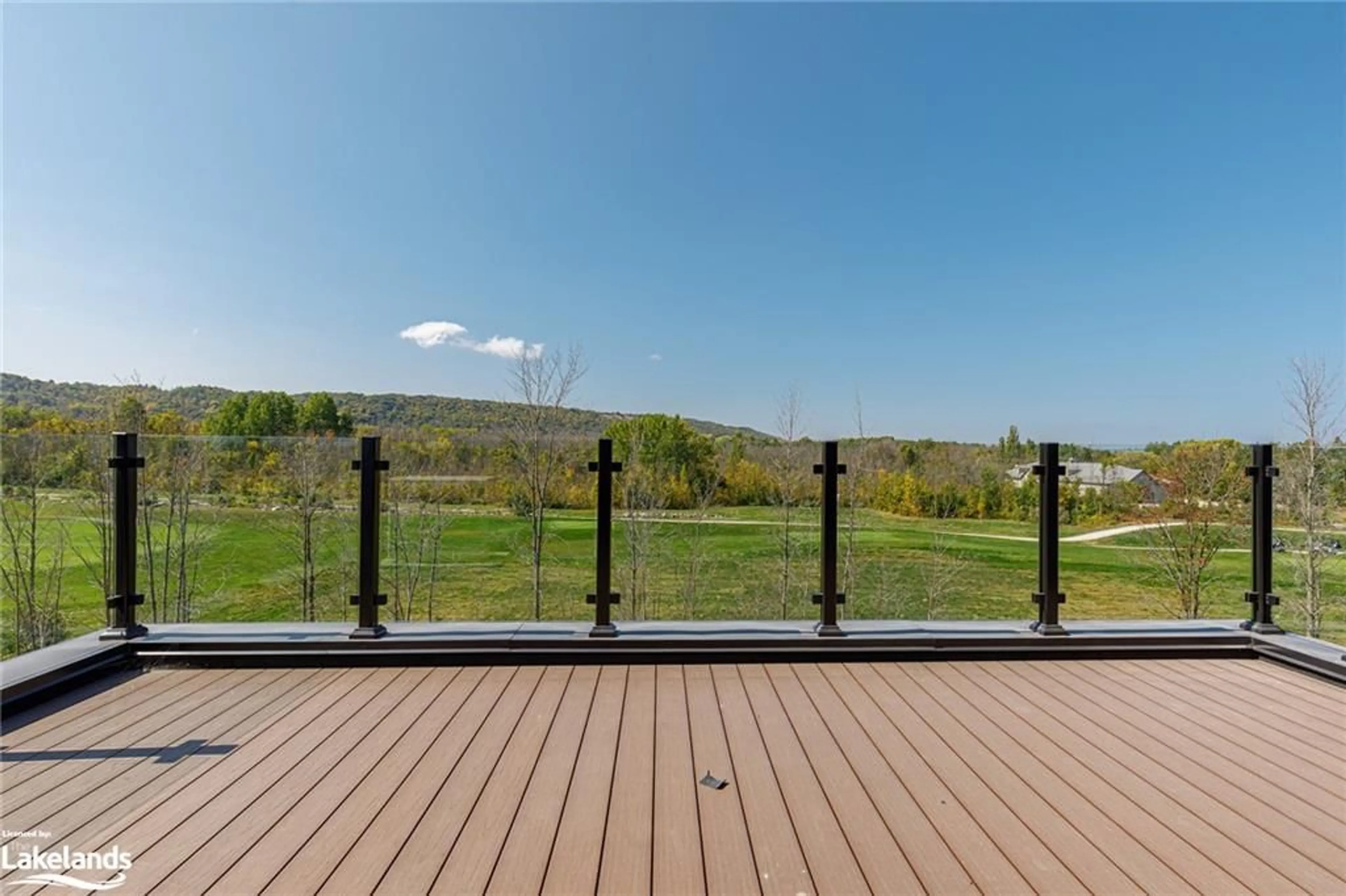 Patio, the fenced backyard for 117 Sladden Crt #20, Thornbury Ontario N0H 2P0