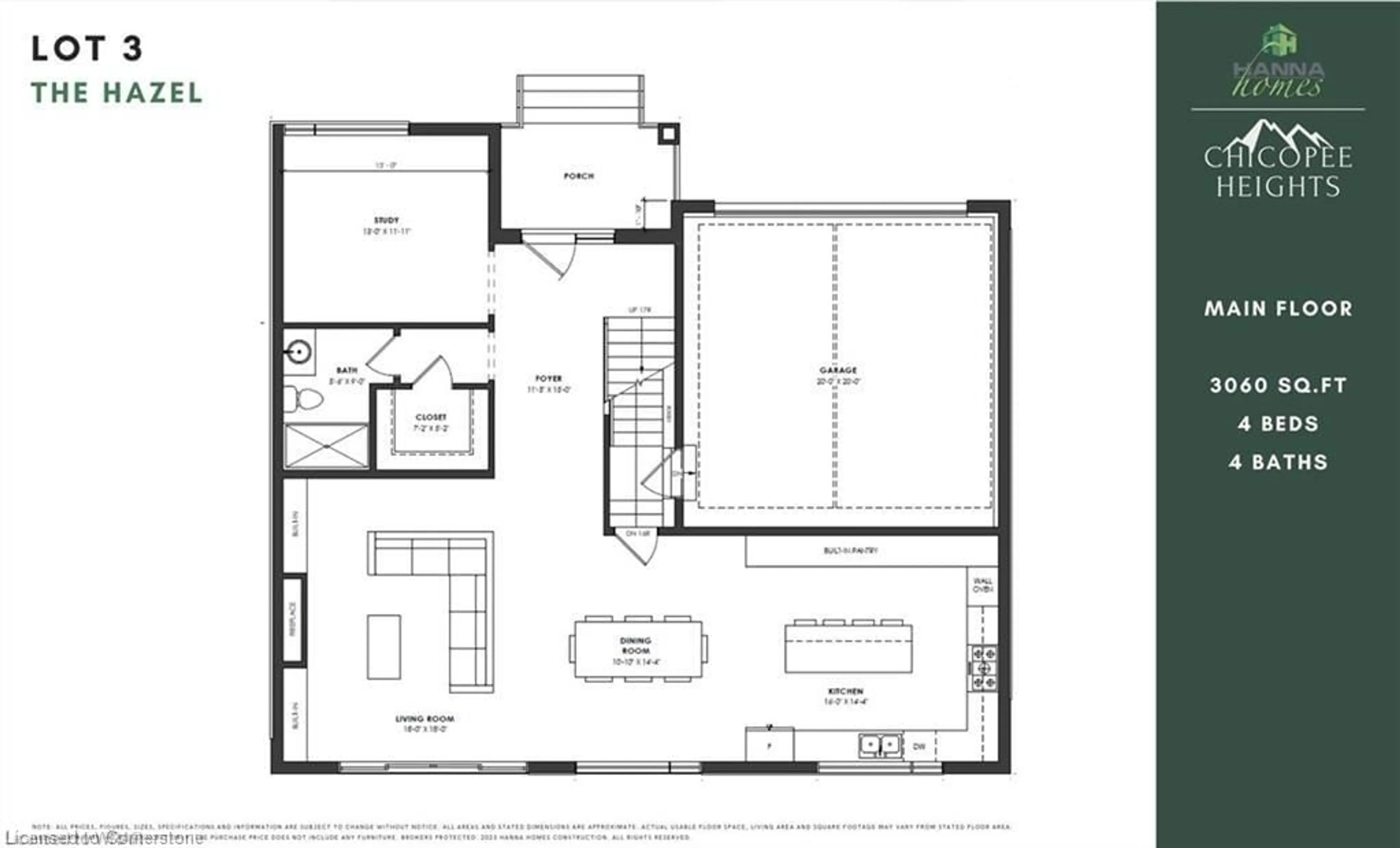 Floor plan for LOT 3 North Ridge Terr, Kitchener Ontario N2A 2S5