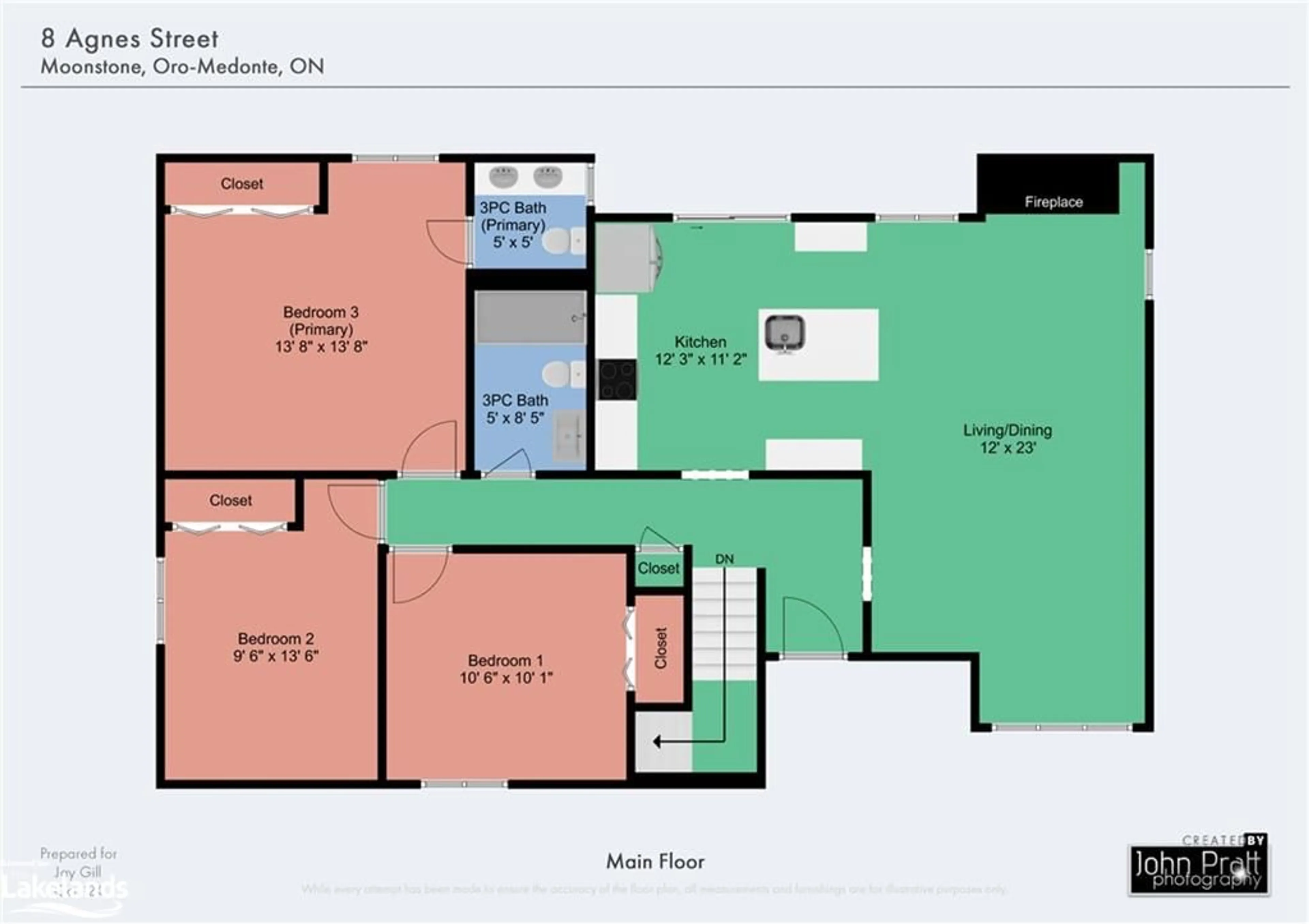 Floor plan for 8 Agnes St, Moonstone Ontario L0K 1N0