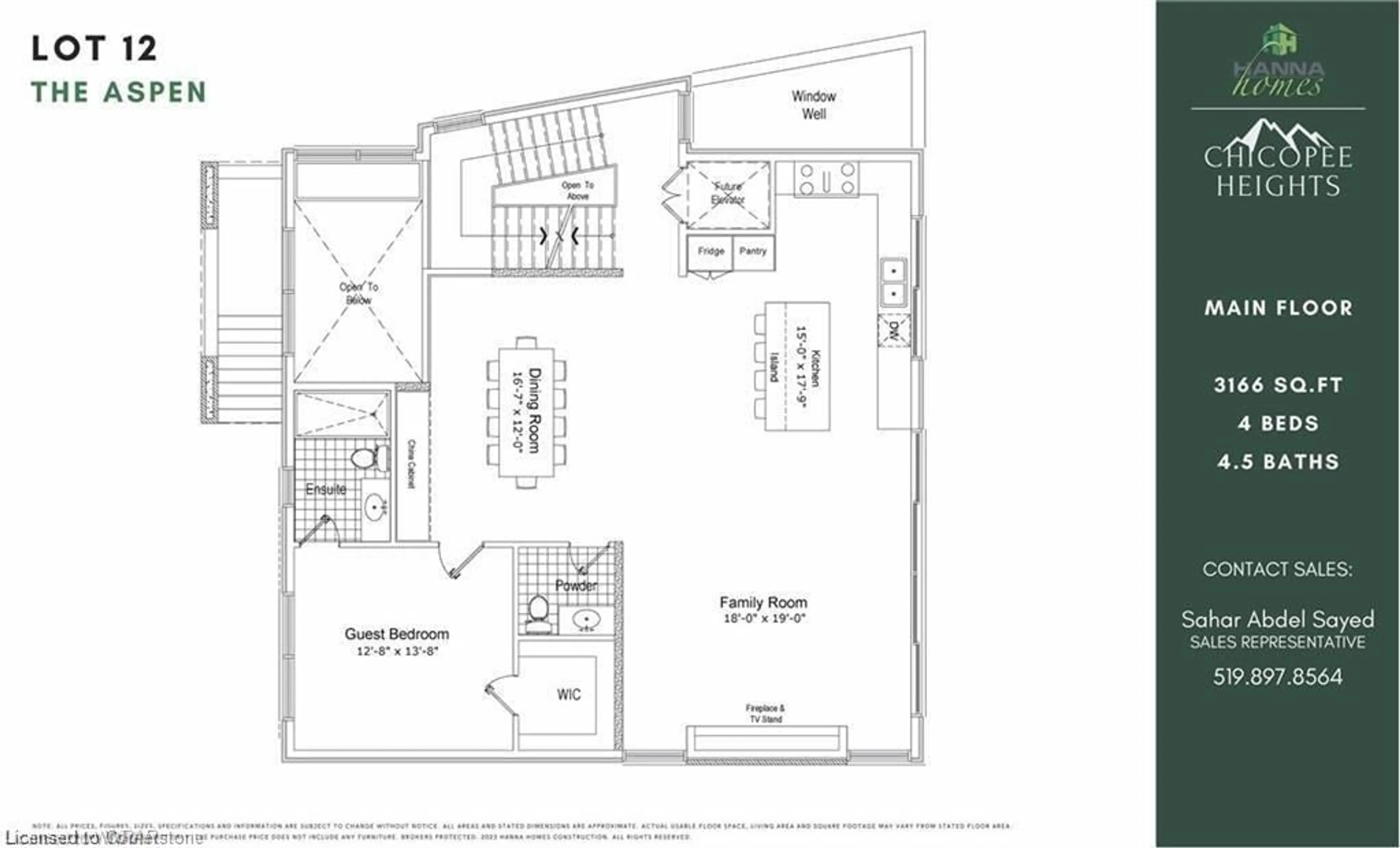 Floor plan for LOT 12 North Ridge Terr, Kitchener Ontario N2A 2S5