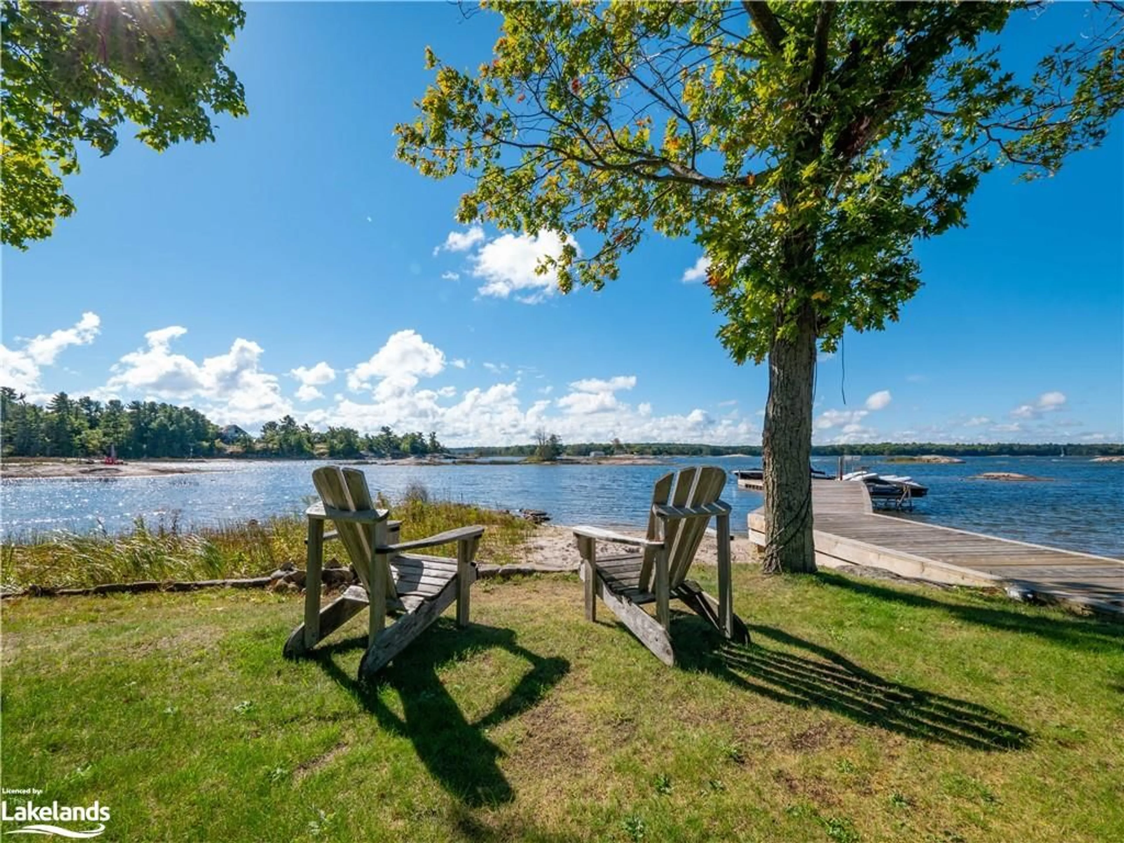 Patio, lake for 4476 Island 1040/Little Beausoleil Island, Honey Harbour Ontario P0E 1E0