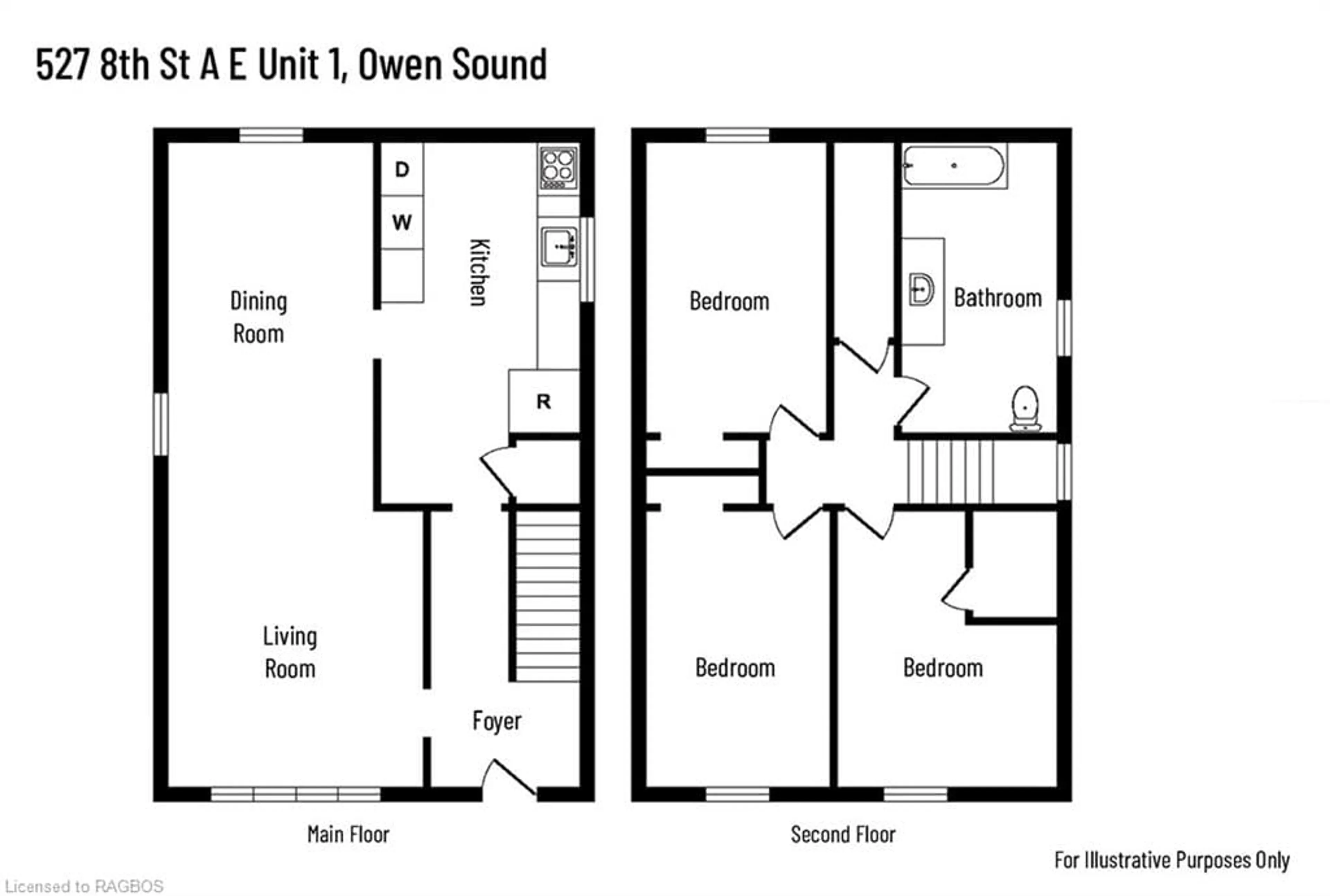 Floor plan for 527 8th St A, Owen Sound Ontario N4K 1N1