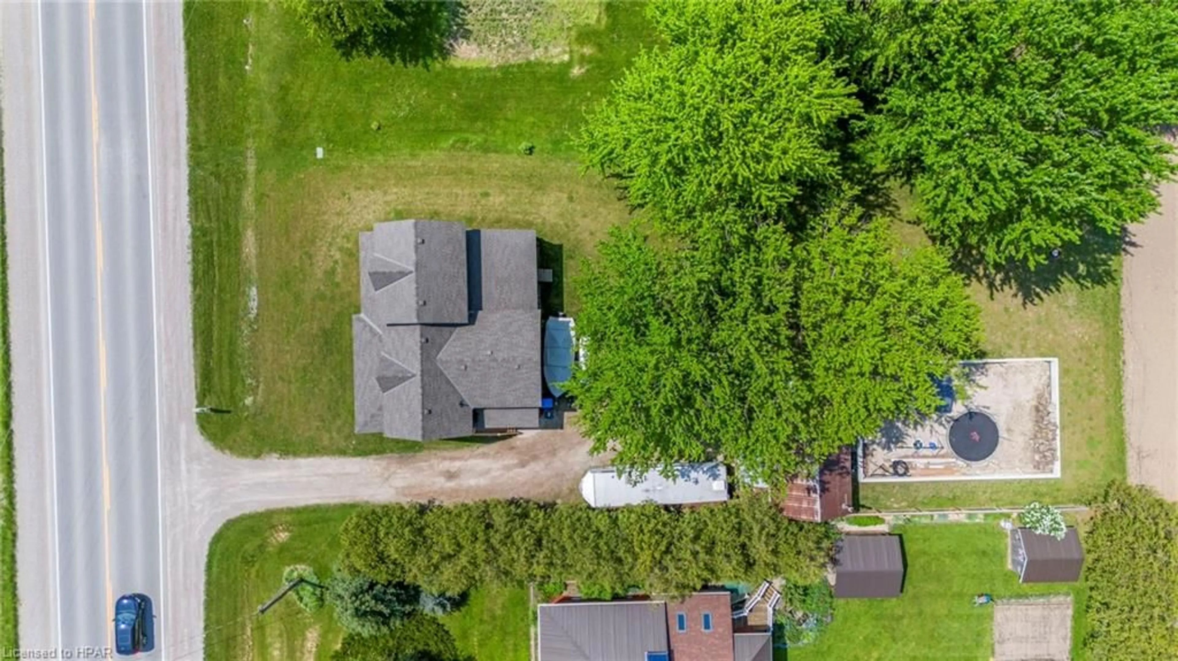 Frontside or backside of a home, the fenced backyard for 4756 Road 164, Bornholm Ontario N0K 1A0